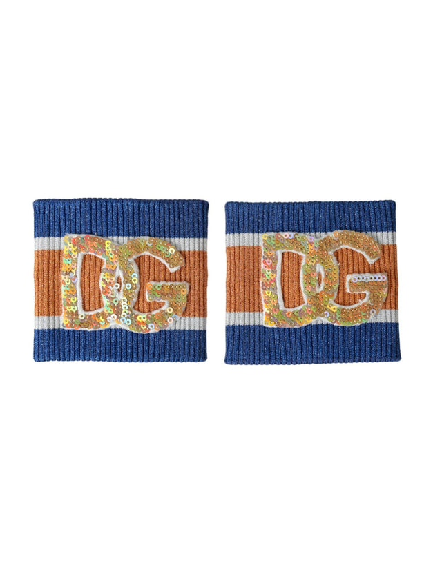 Dolce & Gabbana Multicolor Logo Sequin Viscose Wristband - Hilstor
