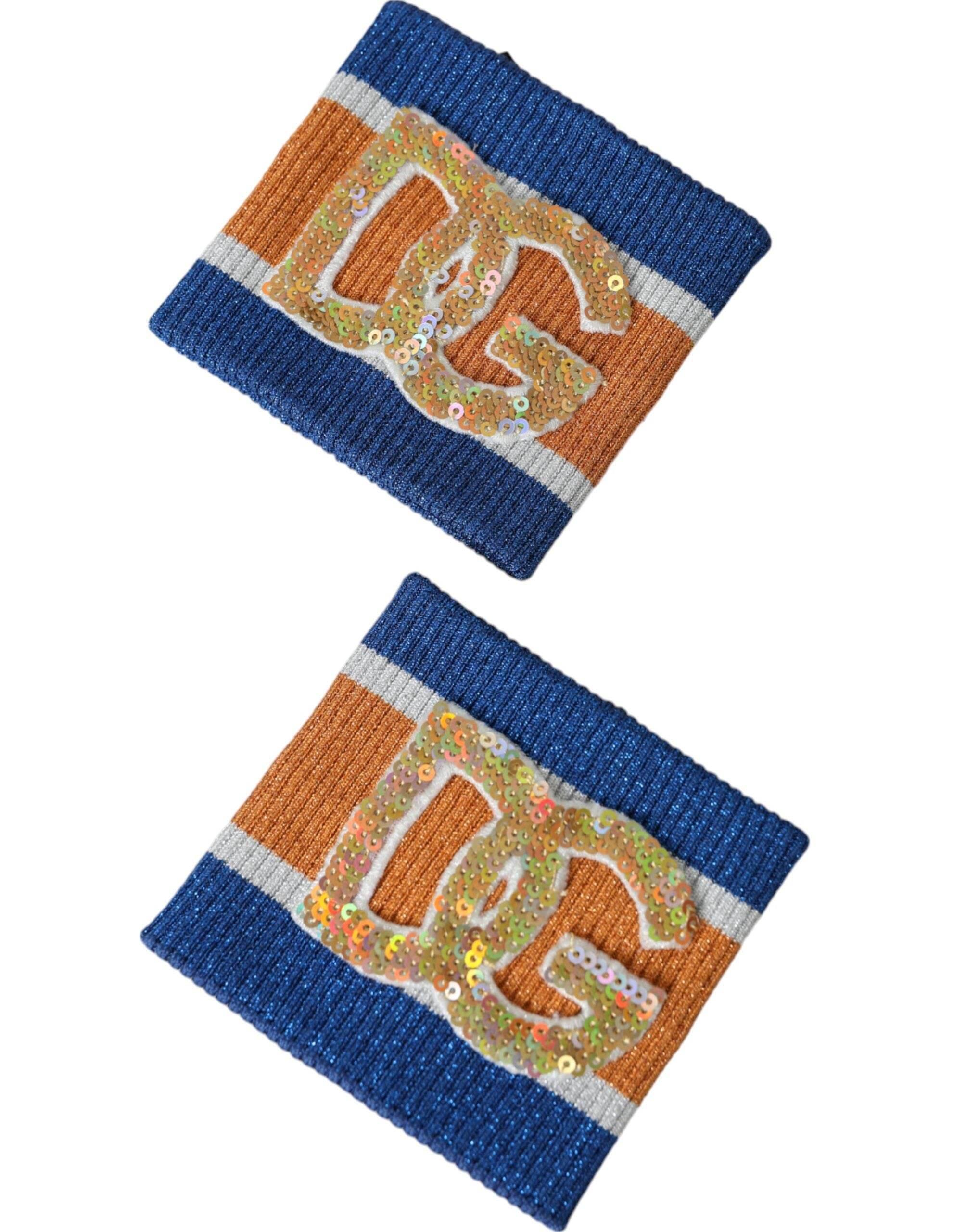 Dolce & Gabbana Multicolor Logo Sequin Viscose Wristband - Hilstor