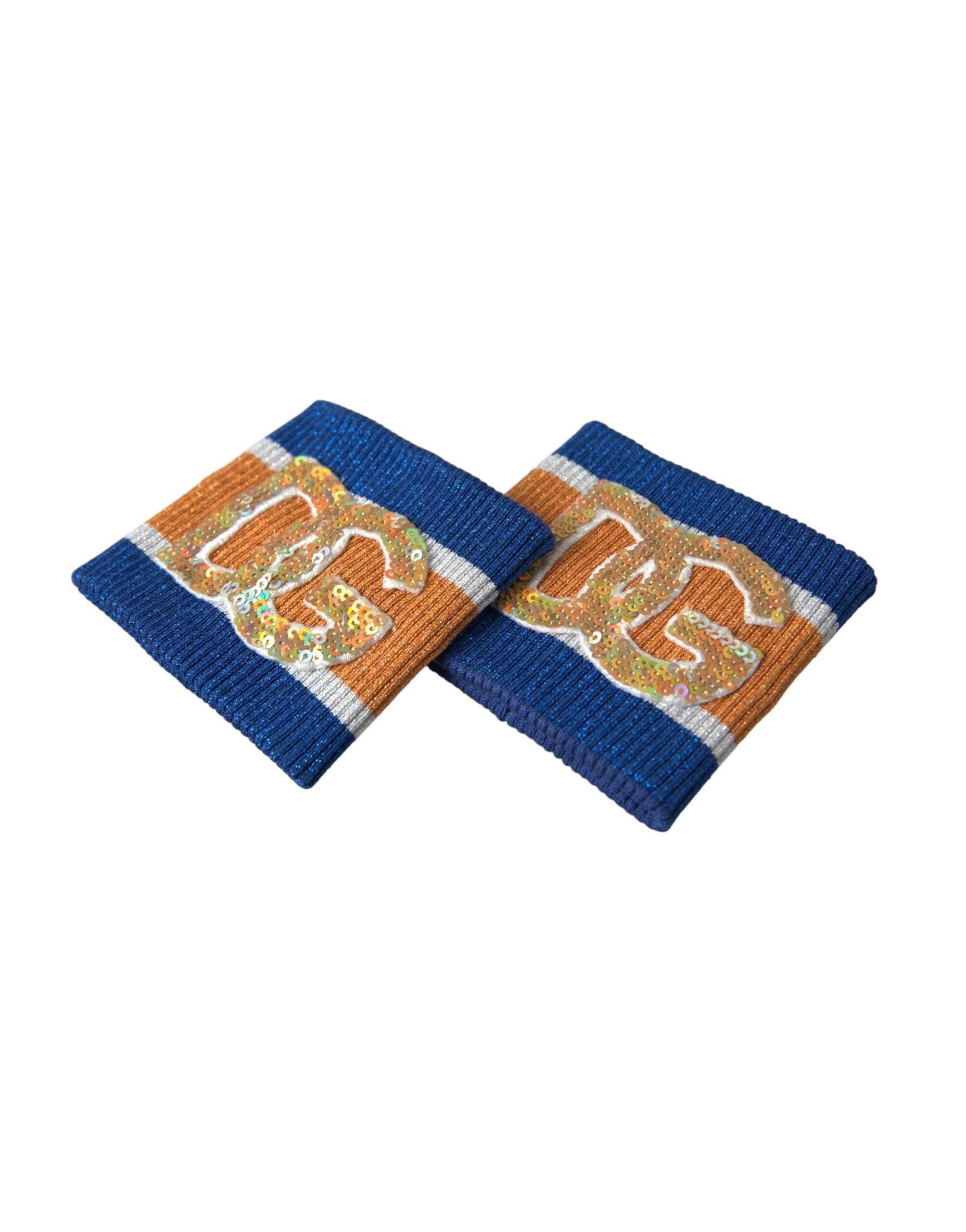 Dolce & Gabbana Multicolor Logo Sequin Viscose Wristband - Hilstor