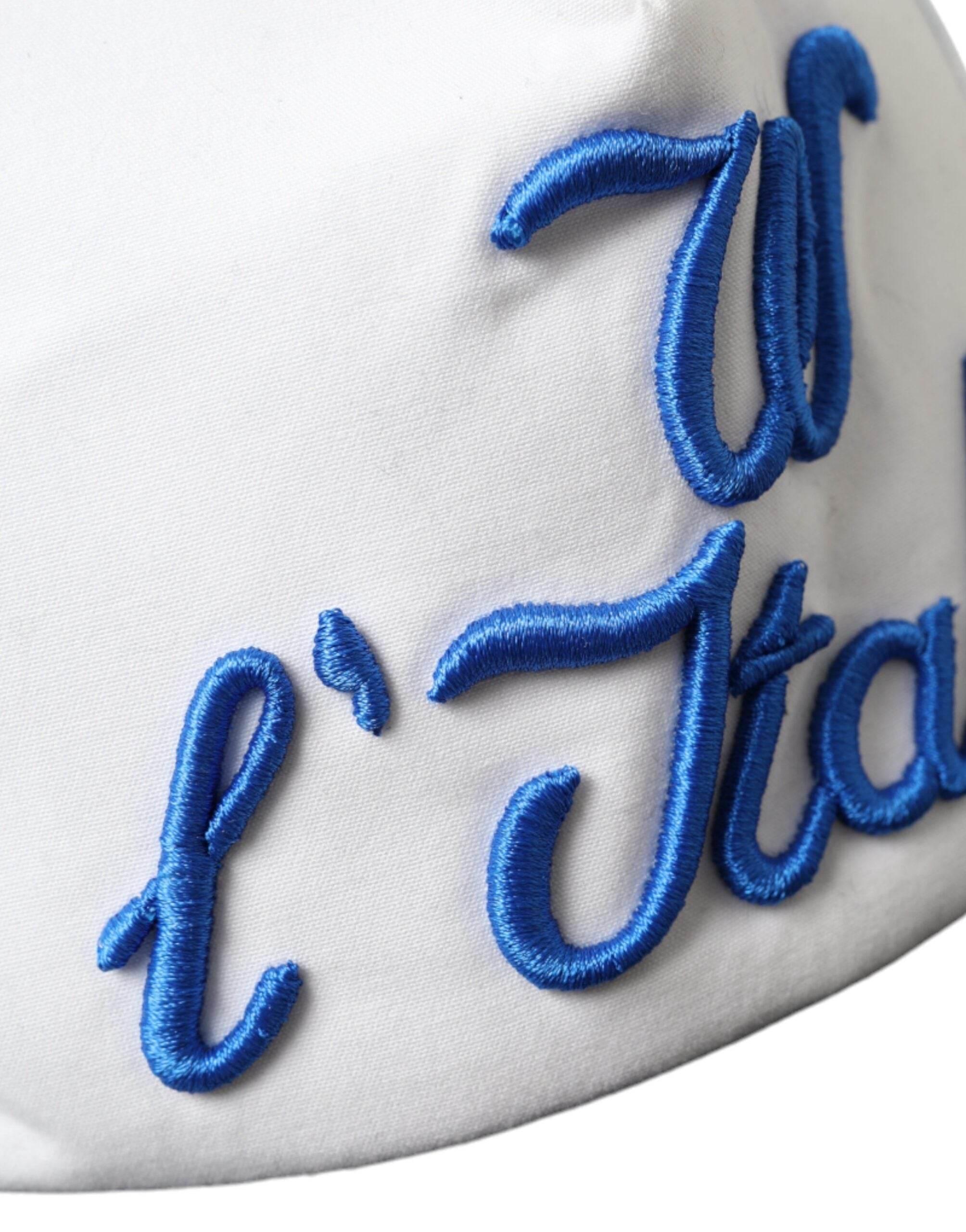 Dolce & Gabbana Blue White Black Italia Mesh Baseball Hat - Hilstor