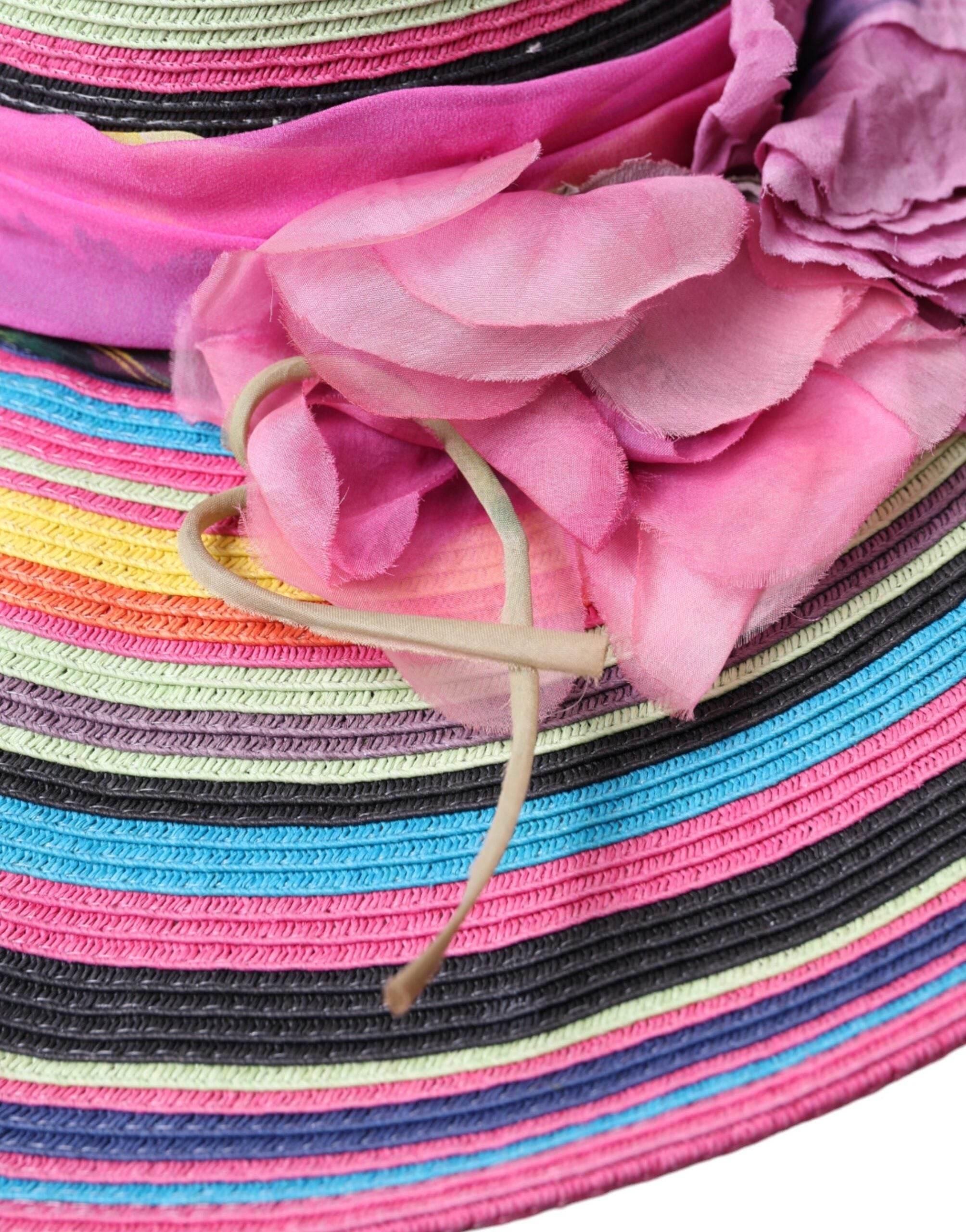 Dolce & Gabbana Multicolor Fantasy Wide Brim Floppy Hat - Hilstor