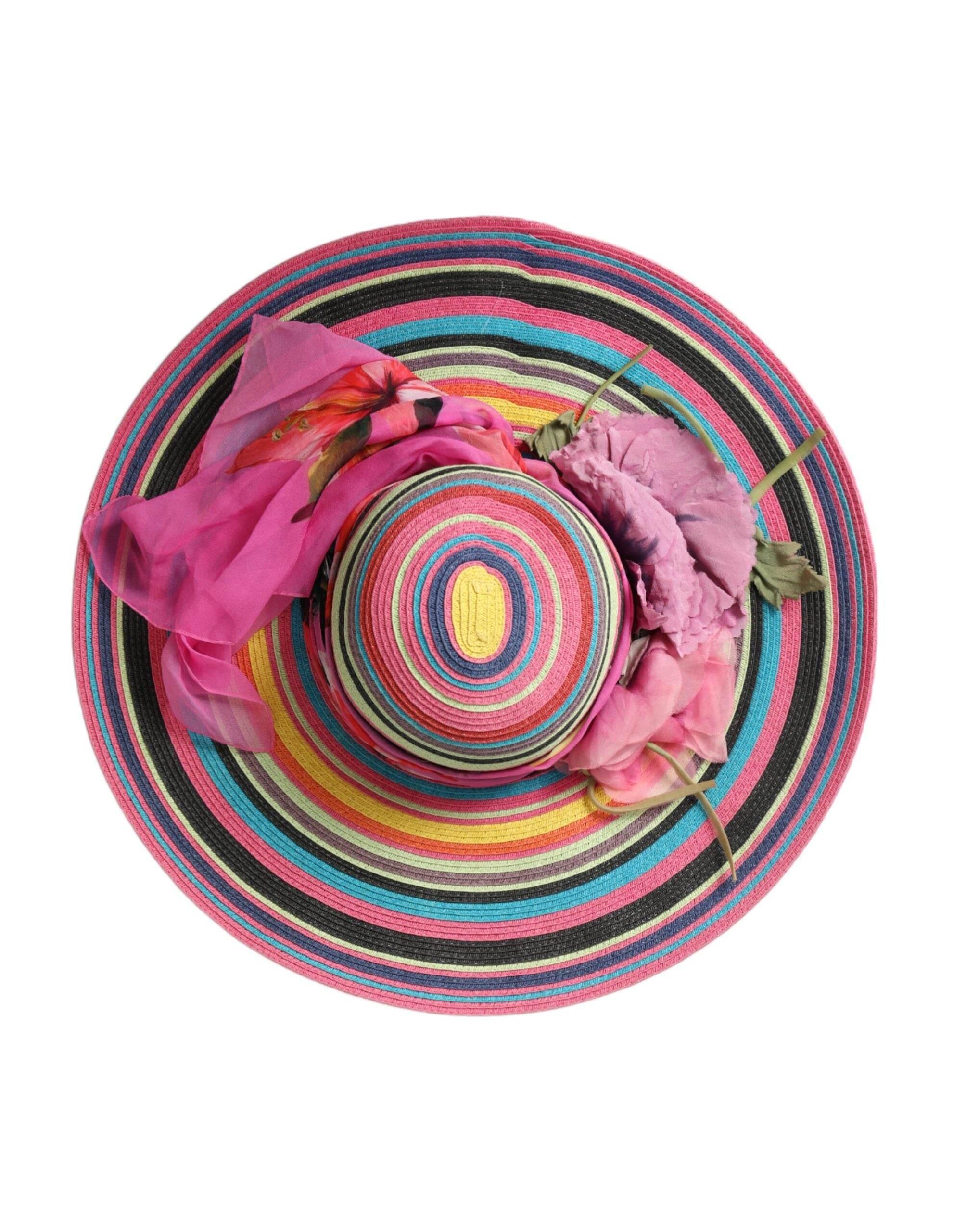 Dolce & Gabbana Multicolor Fantasy Wide Brim Floppy Hat - Hilstor