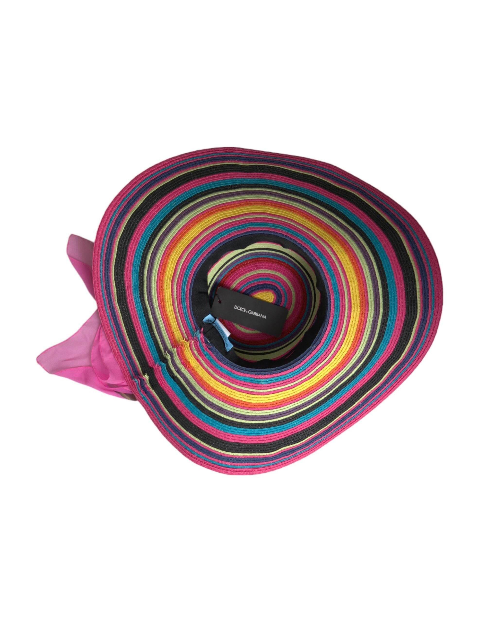 Dolce & Gabbana Multicolor Fantasy Wide Brim Floppy Hat - Hilstor