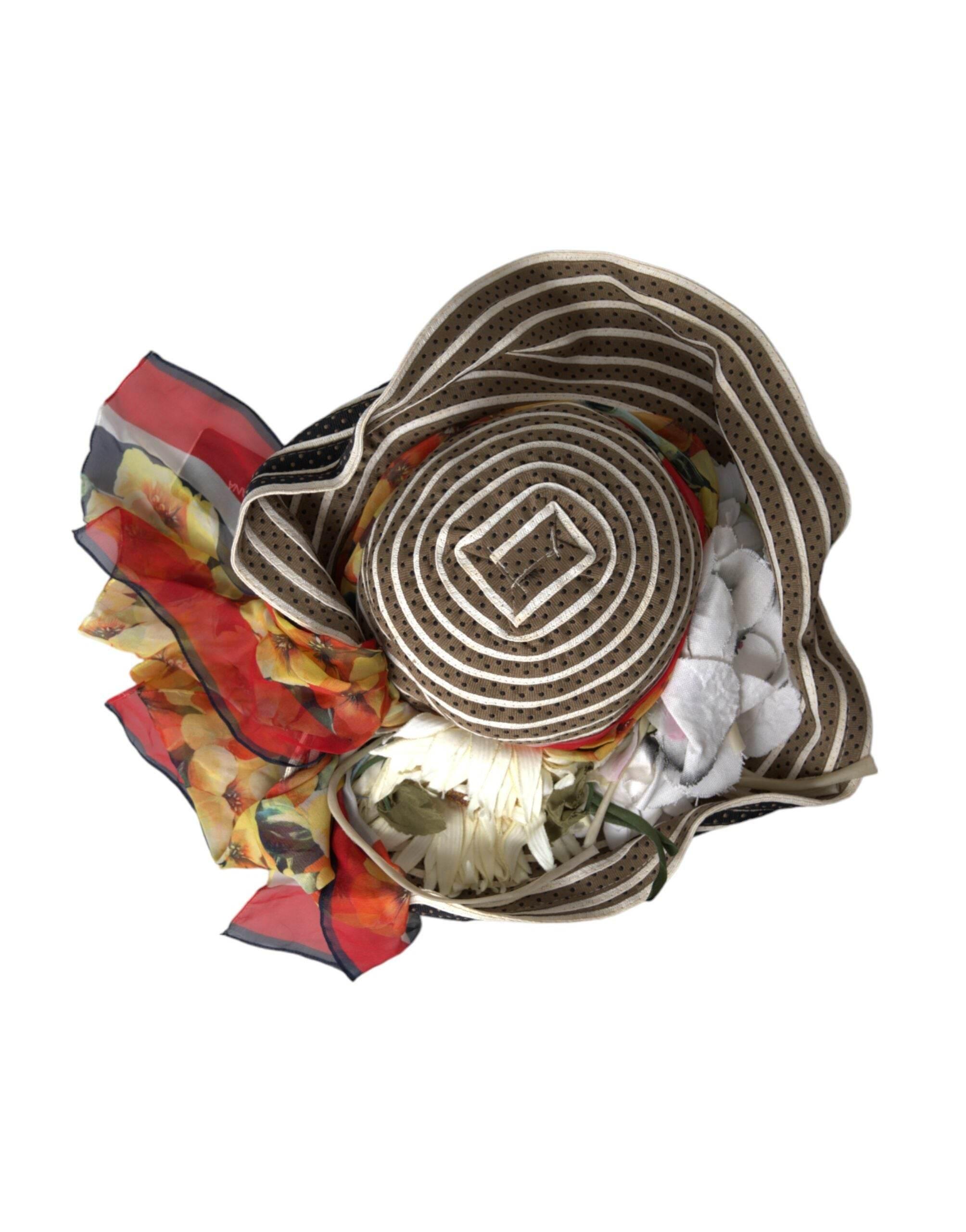 Dolce & Gabbana Multicolor Fantasy Wide Brim Floppy Hat - Hilstor