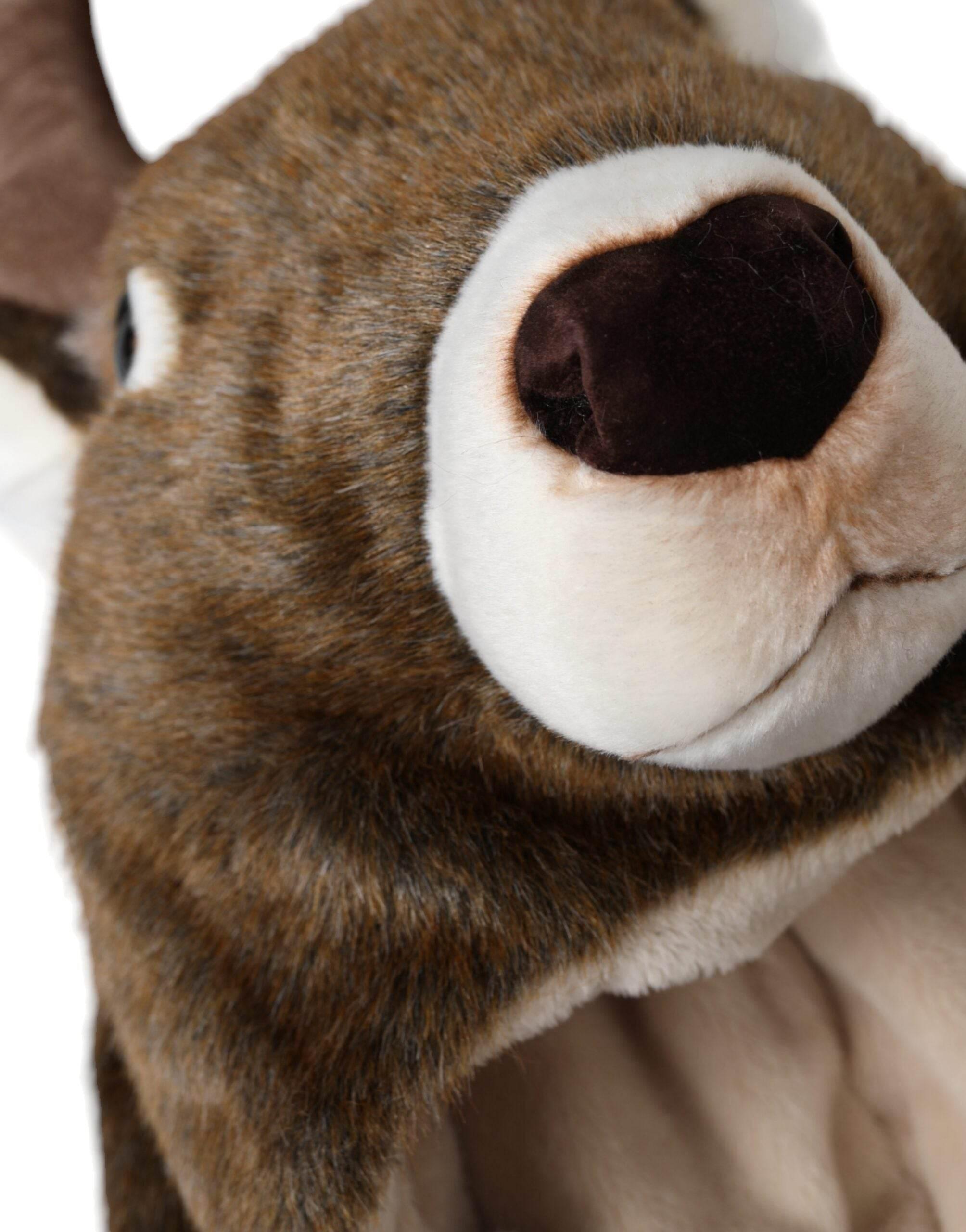 Dolce & Gabbana Brown Deer Faux Fur Whole Head Hat - Hilstor