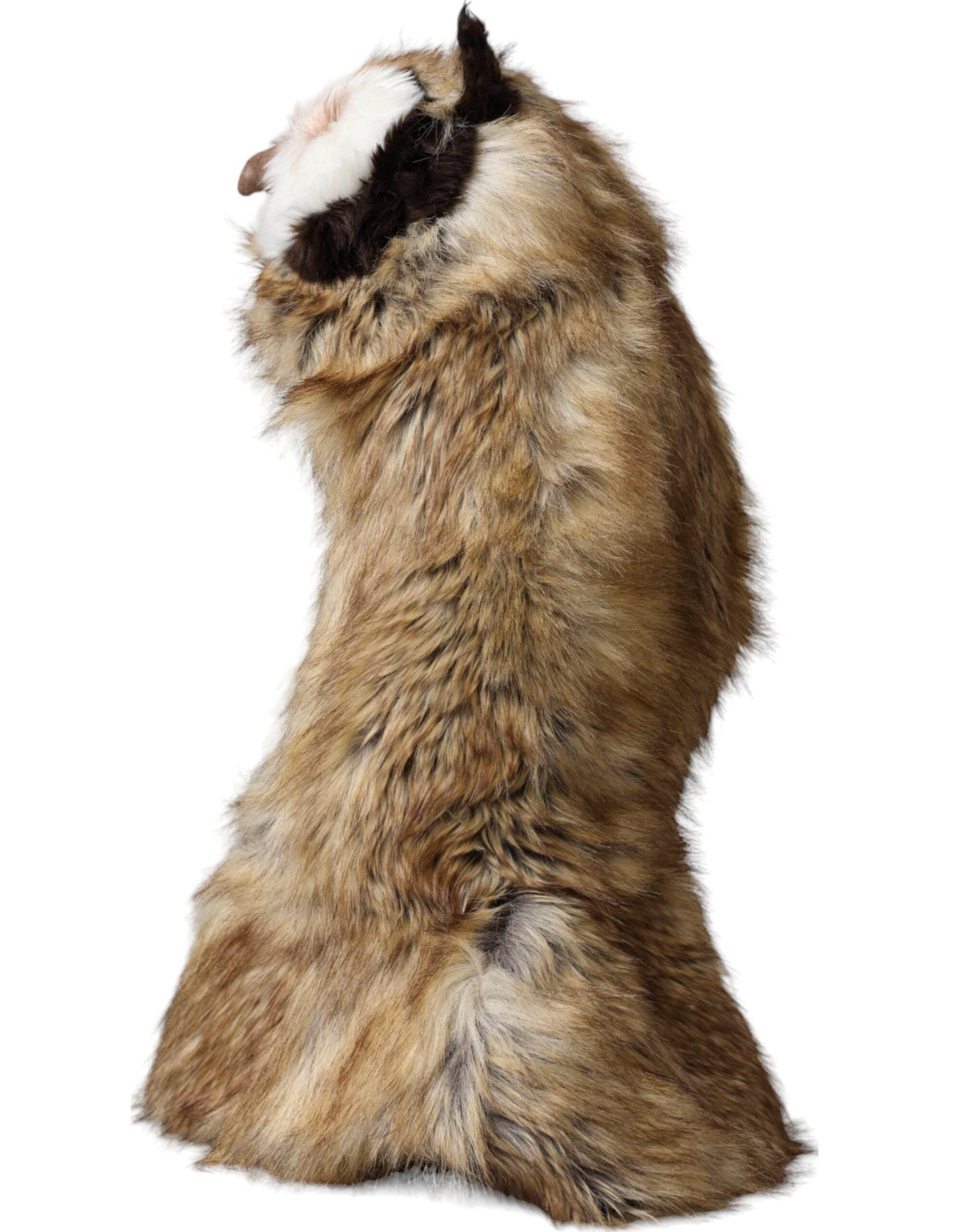 Dolce & Gabbana Brown Owl Faux Fur Whole Head Cap Hat - Hilstor