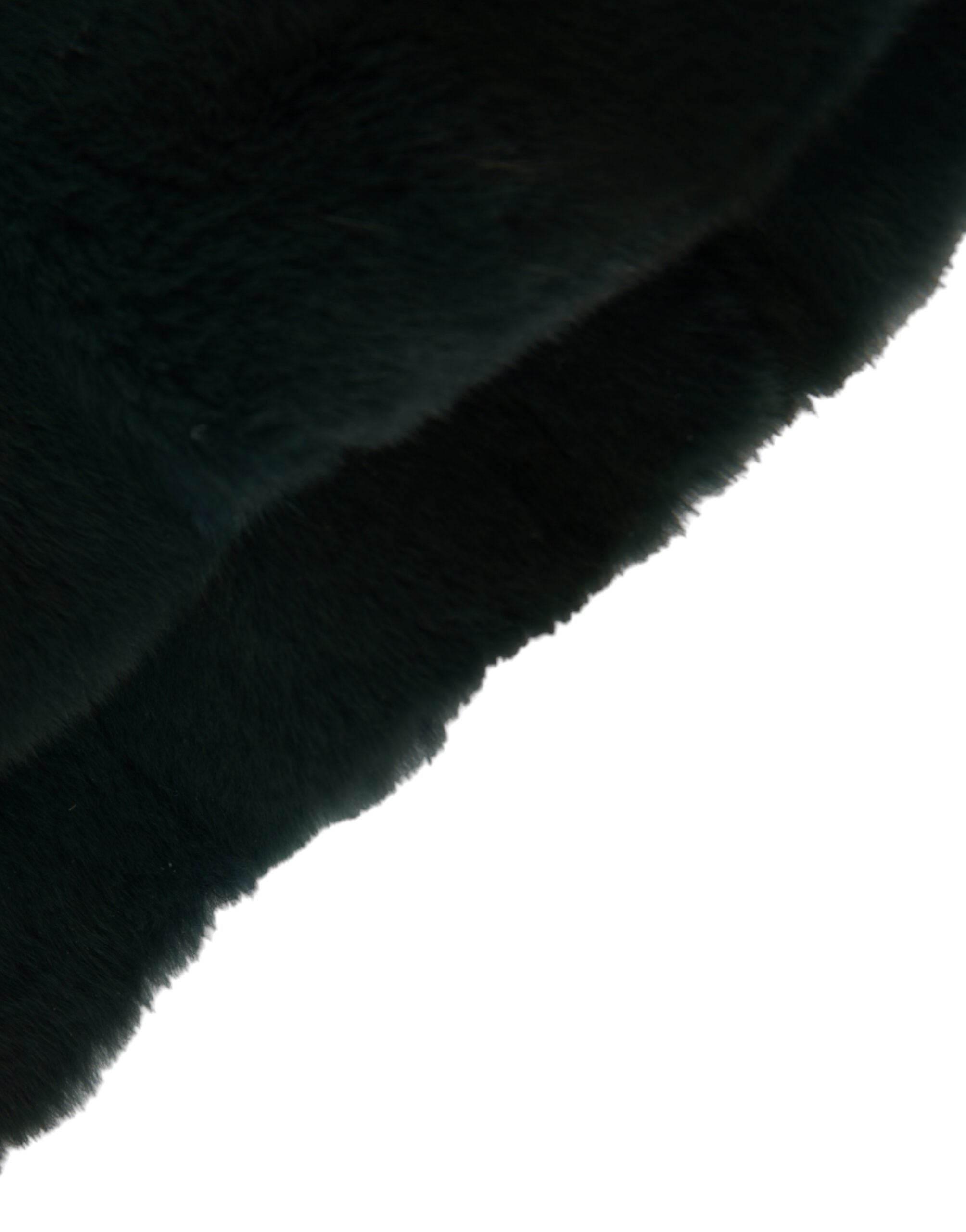 Dolce & Gabbana Black Weasel Fur Whole Head Wrap Hat - Hilstor