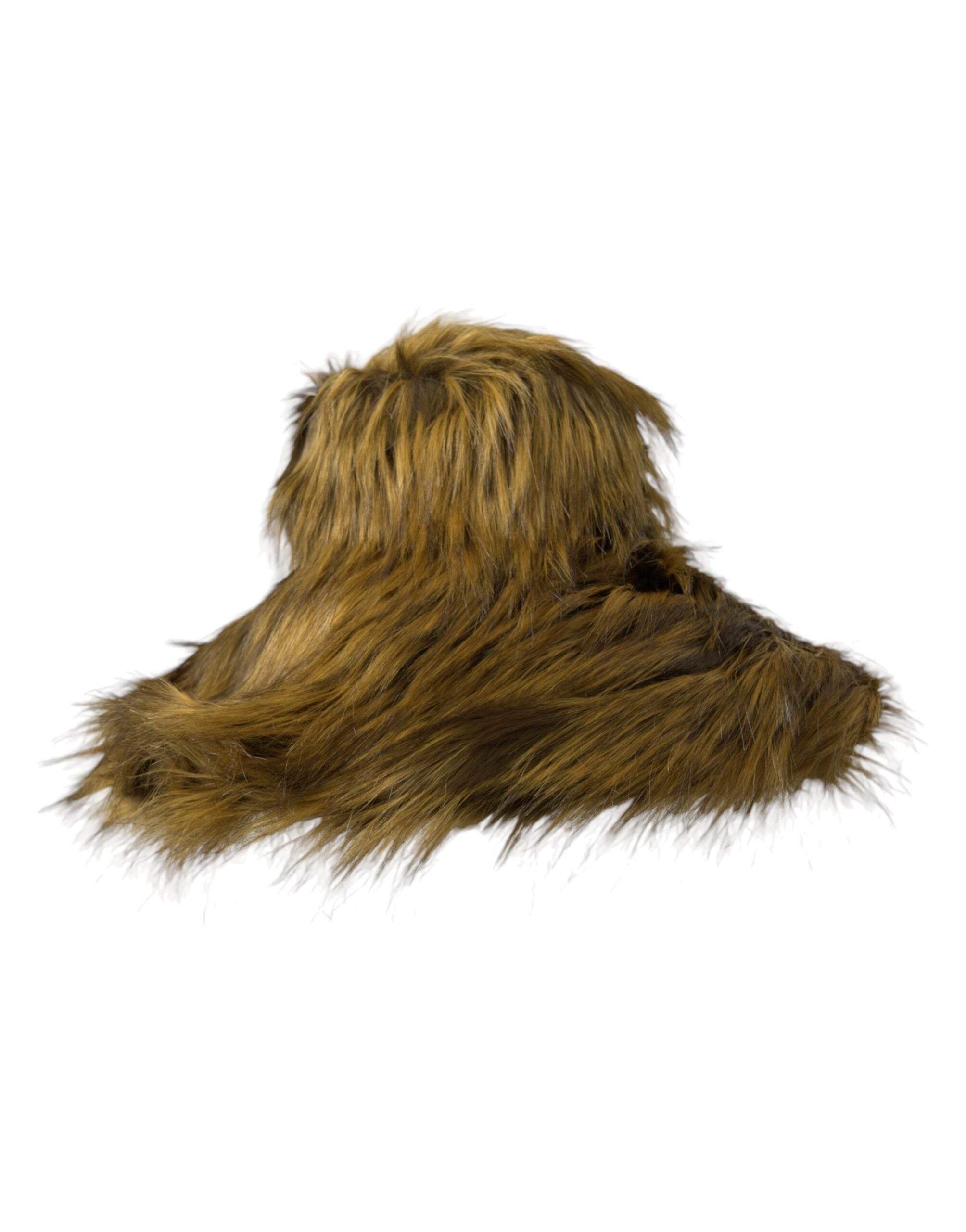 Dolce & Gabbana Brown Modacrylic Faux Fur Bucket Hat - Hilstor