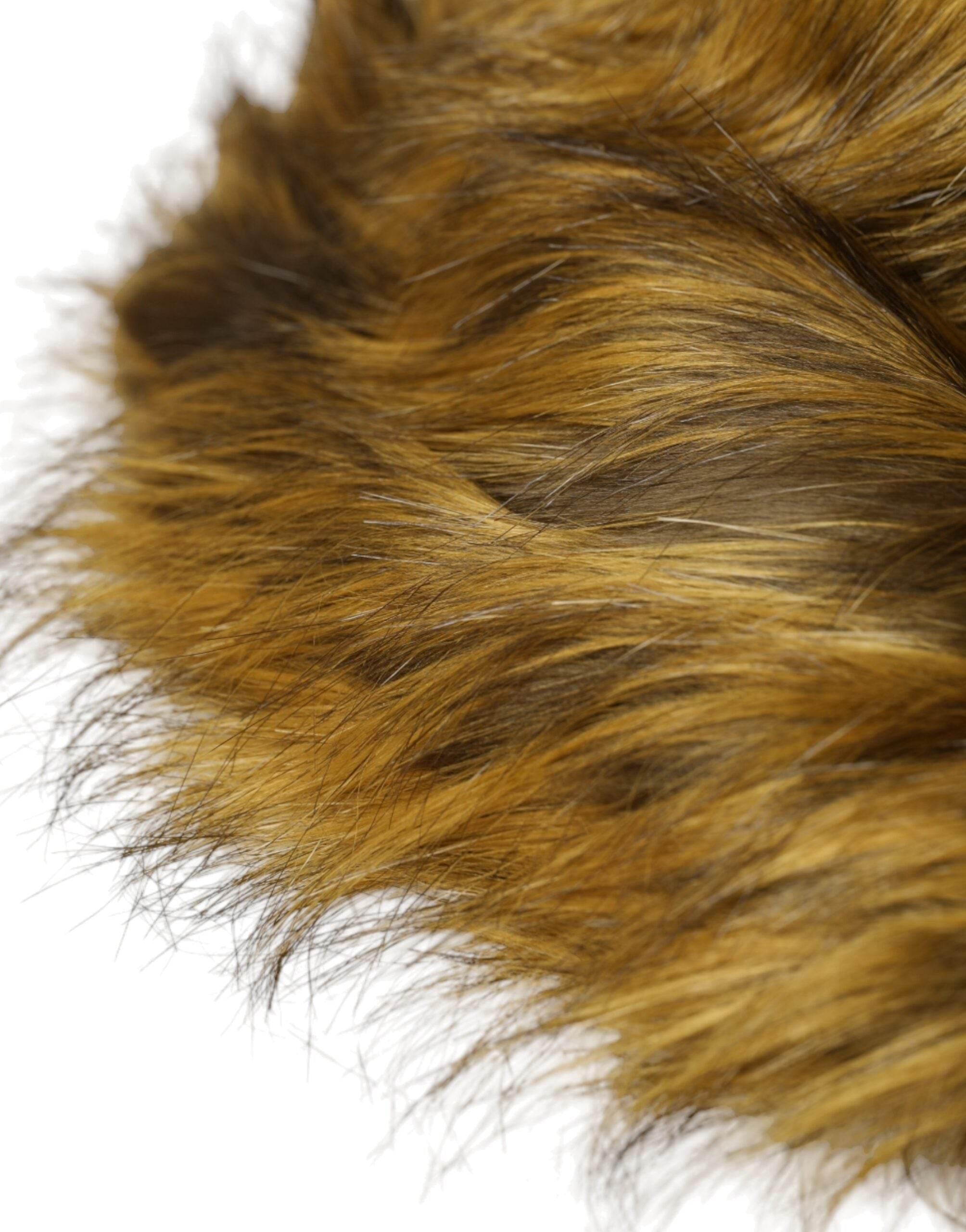 Dolce & Gabbana Brown Modacrylic Faux Fur Bucket Hat - Hilstor