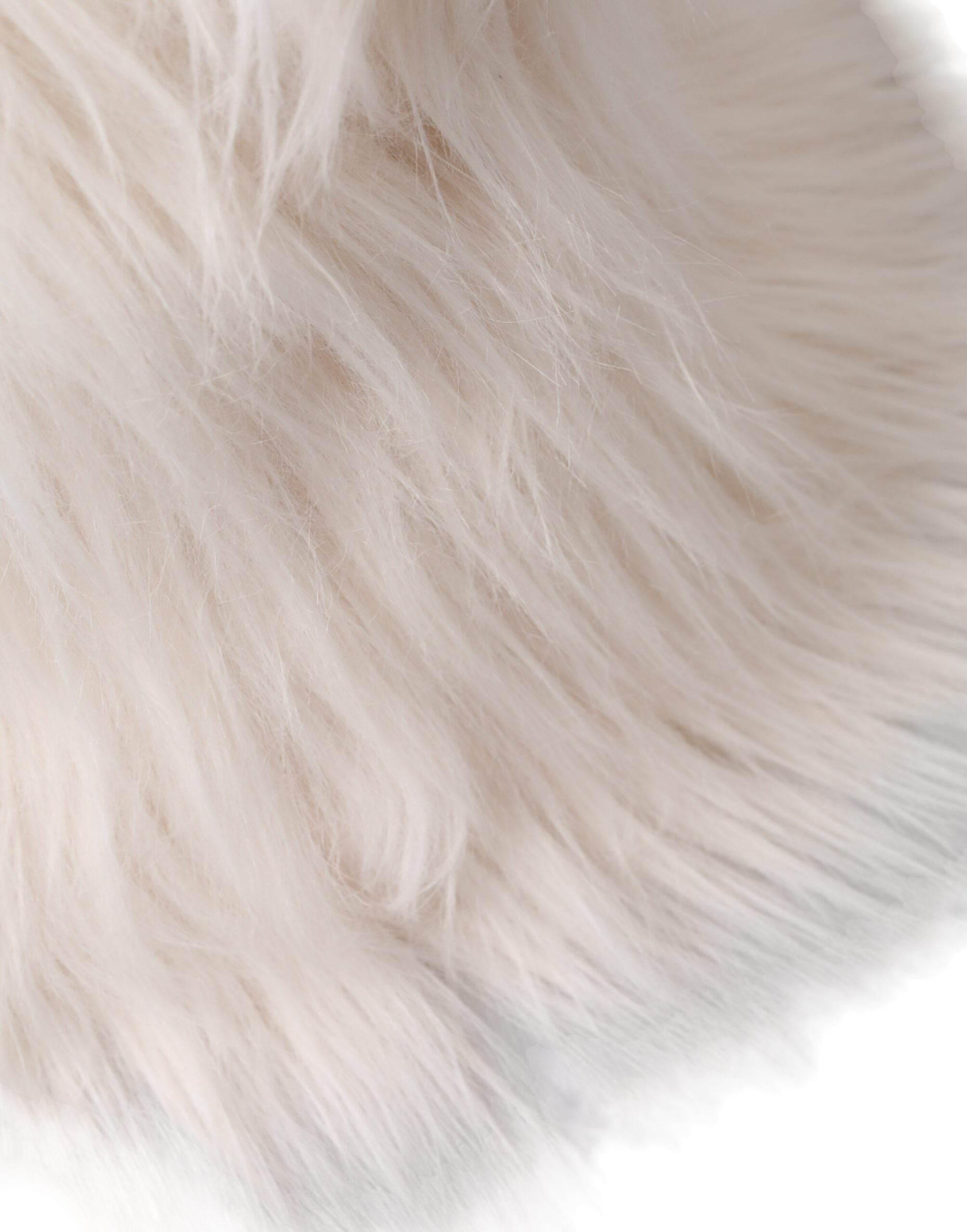 Dolce & Gabbana White Acrylic Fur Womens Bucket Hat - Hilstor