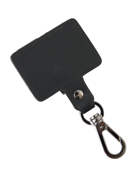 Dolce & Gabbana Black Plain Leather Silver Metal Airpods Case - Hilstor