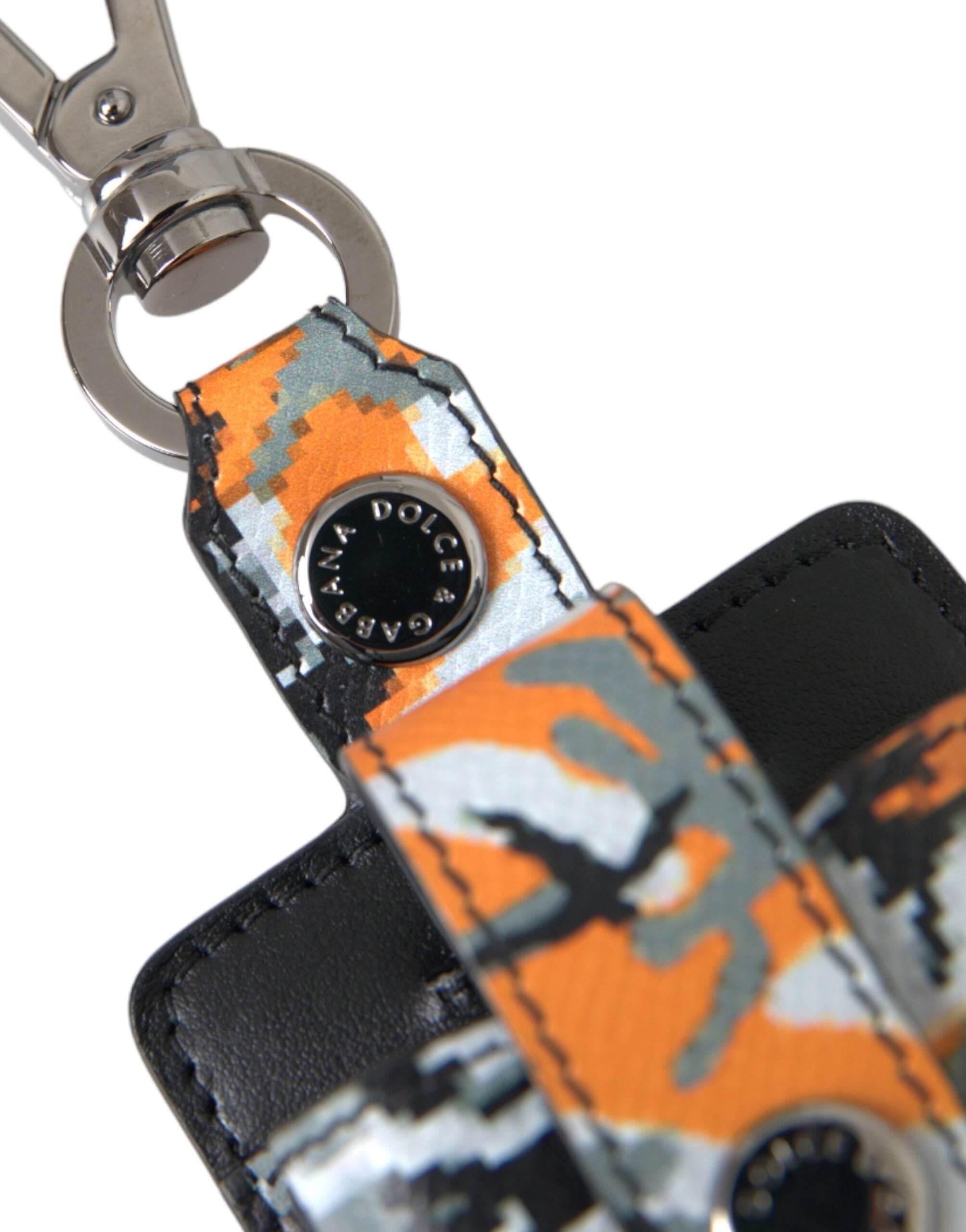 Dolce & Gabbana Multicolor Camouflage Print Leather Metal Airpods Case - Hilstor