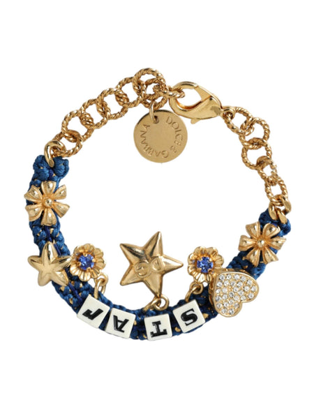 Dolce & Gabbana Gold Tone Brass Chain Star Fashion Bracelet - Hilstor