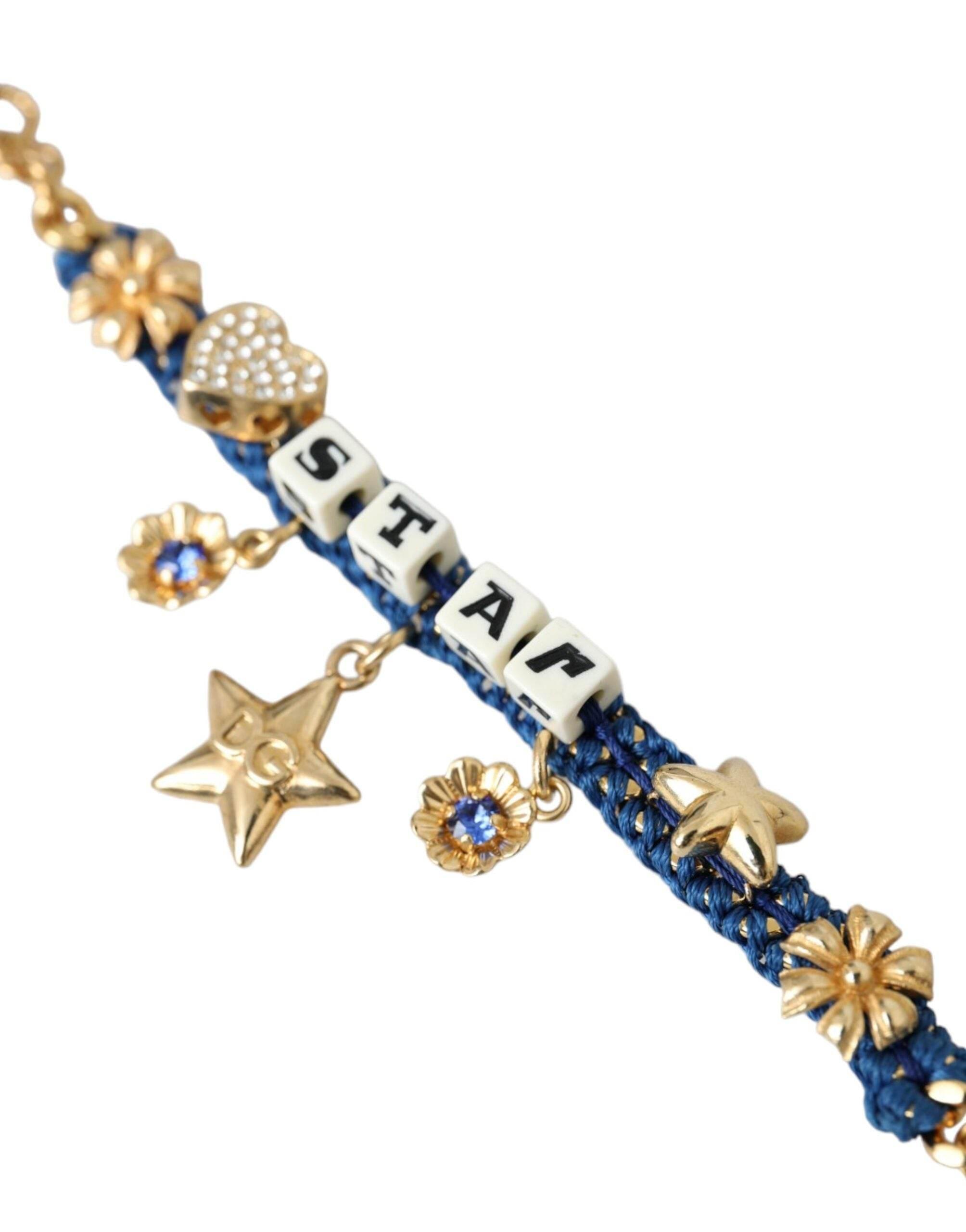 Dolce & Gabbana Gold Tone Brass Chain Star Fashion Bracelet - Hilstor