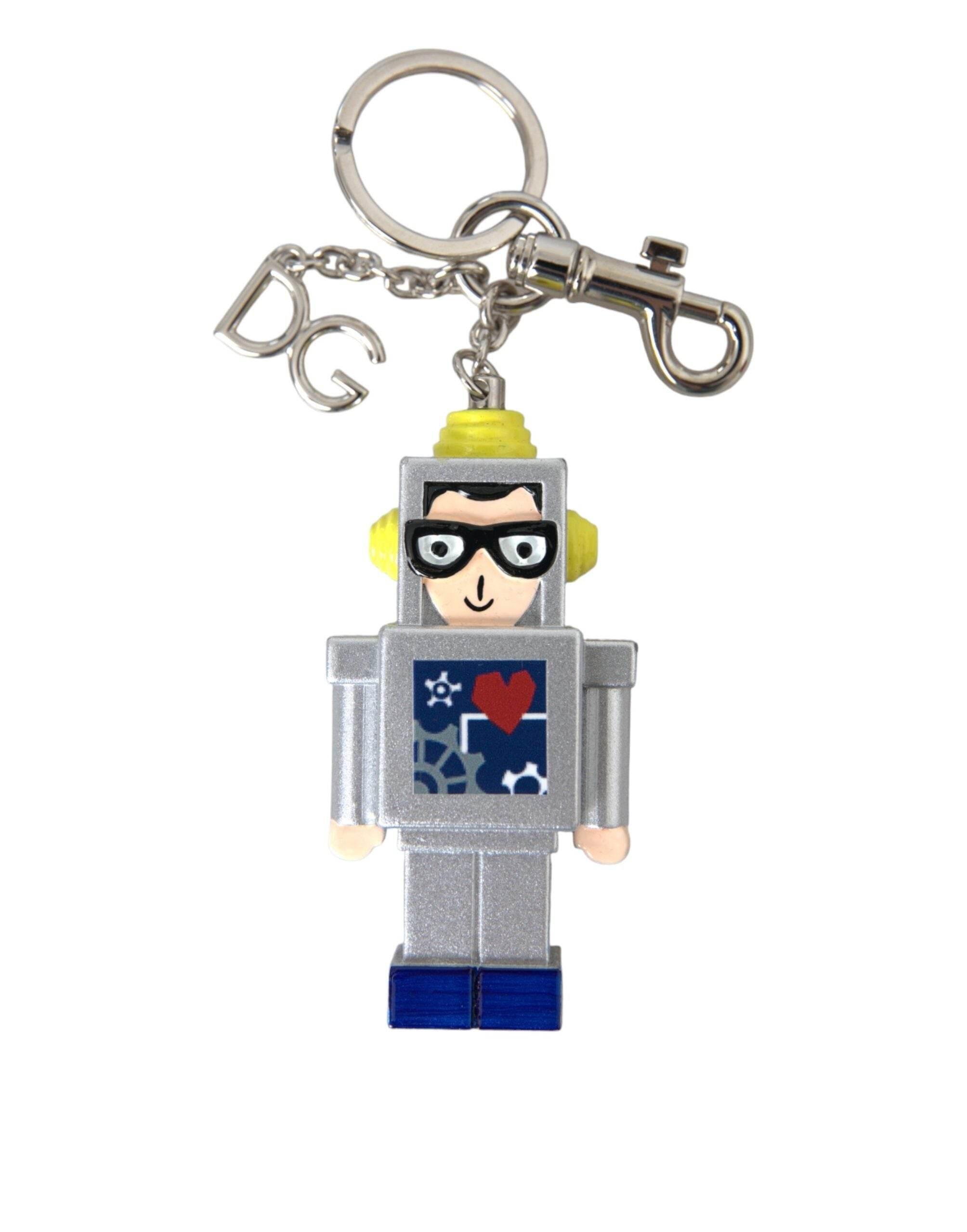 Dolce & Gabbana Multicolor Astronaut Space Metal Logo Keyring Keychain - Hilstor