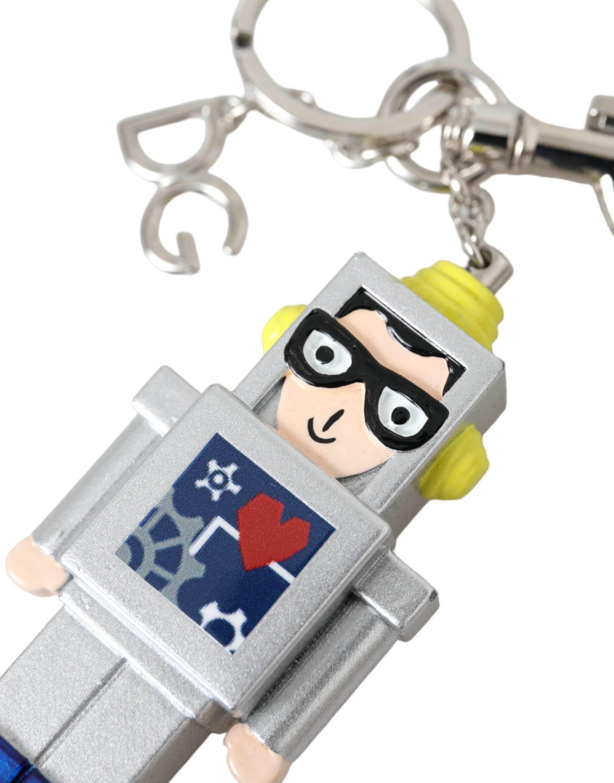 Dolce & Gabbana Multicolor Astronaut Space Metal Logo Keyring Keychain - Hilstor