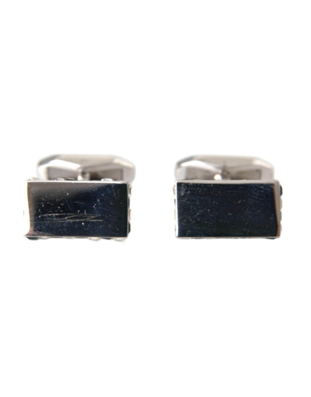 Dolce & Gabbana Silver Plated Metal Brass Pin Men Cufflinks - Hilstor