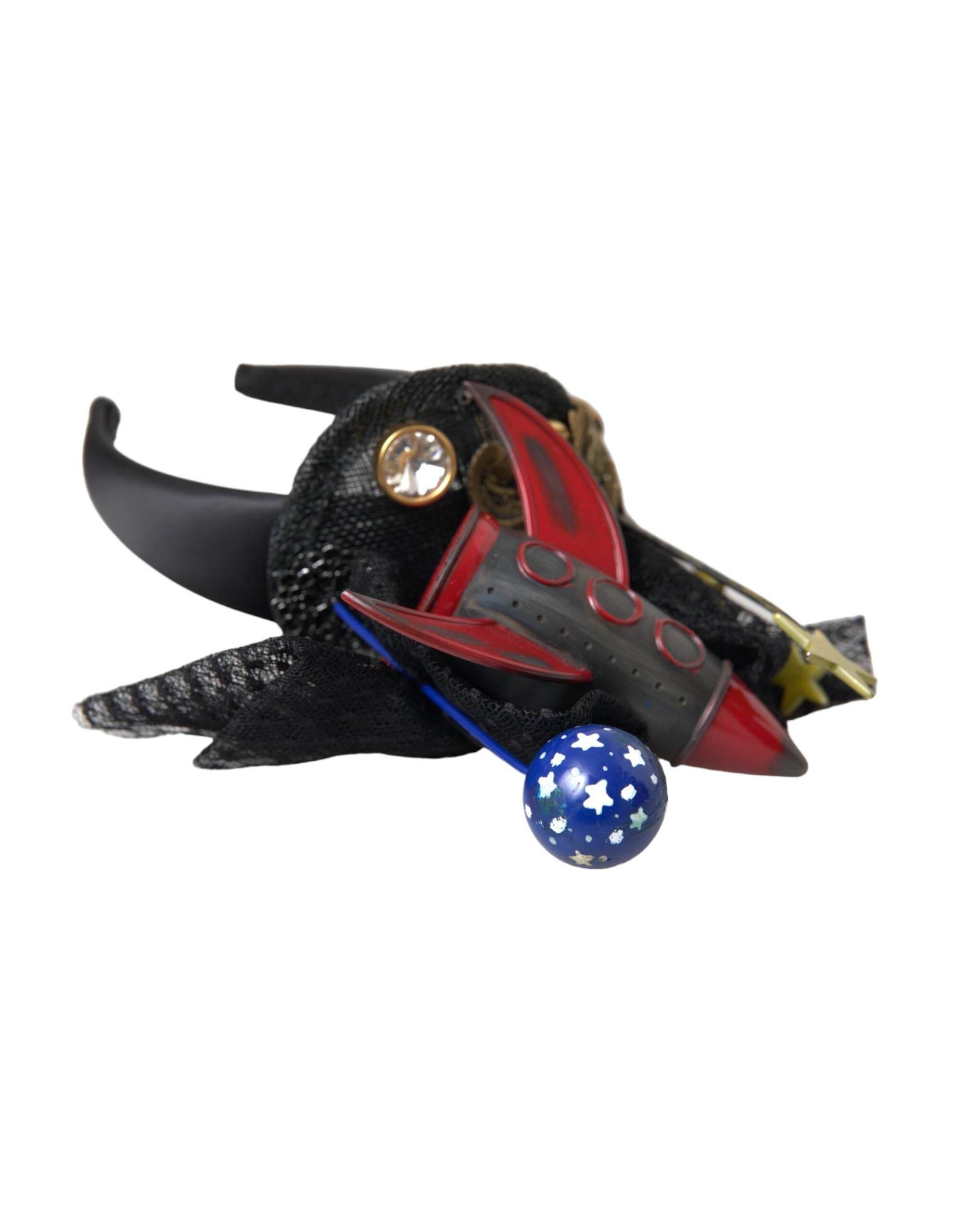 Dolce & Gabbana Multicolor Missile Rocket Crystal Stars Headband Diadem - Hilstor