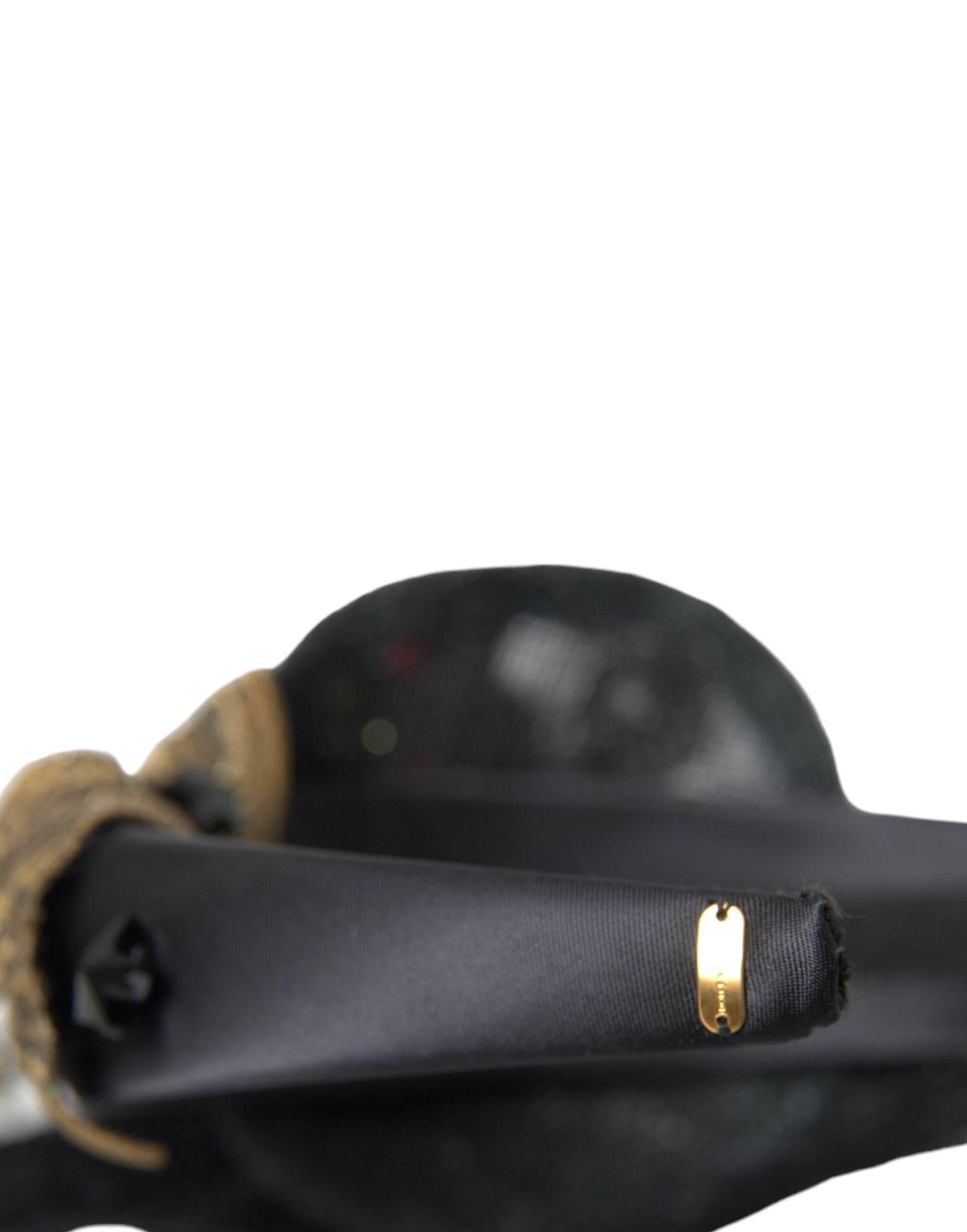 Dolce & Gabbana Multicolor Missile Rocket Crystal Stars Headband Diadem - Hilstor
