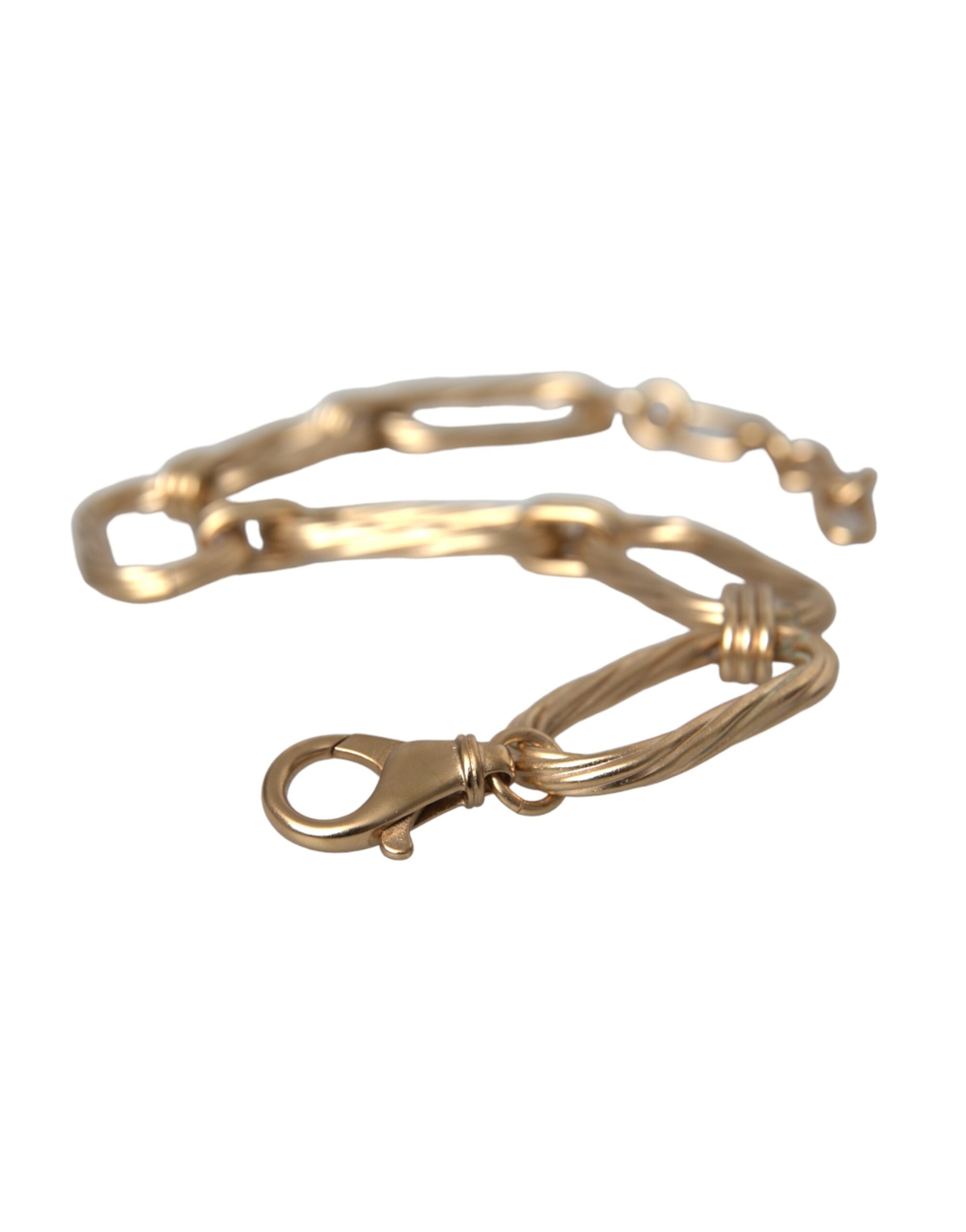 Dolce &amp; Gabbana guld tone messing store link kæde smykker halskæde
