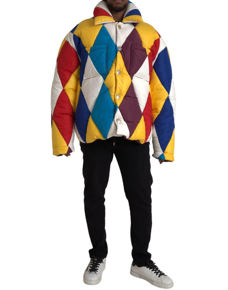 Dolce & Gabbana Multicolor Windbreaker Puffer Jacket Men - Hilstor