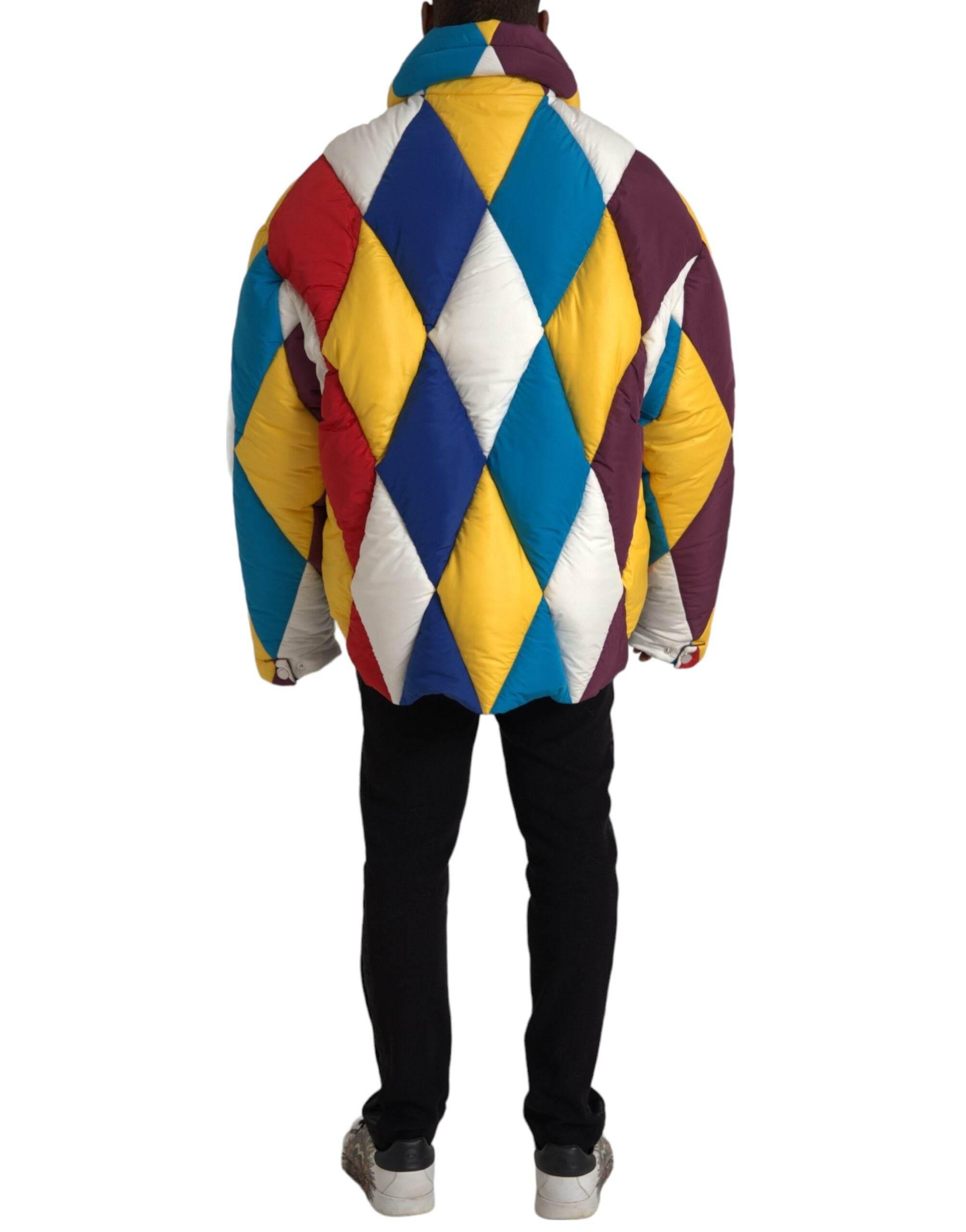 Dolce & Gabbana Multicolor Windbreaker Puffer Jacket Men - Hilstor
