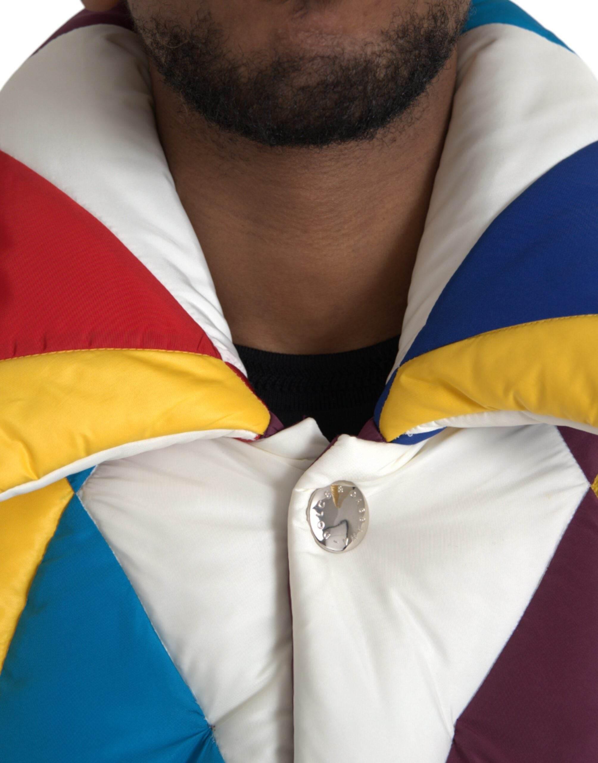 Dolce & Gabbana Multicolor Windbreaker Puffer Jacket Men - Hilstor