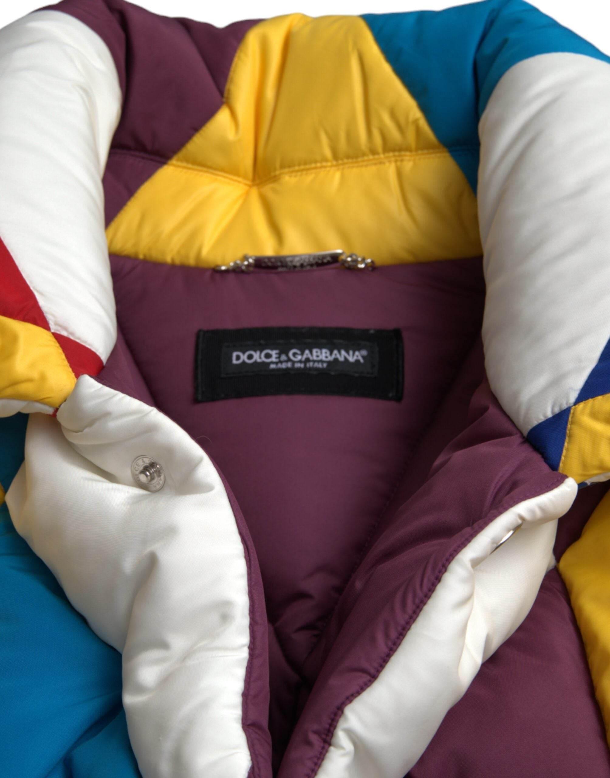 Dolce & Gabbana Multicolor Windbreaker Puffer Jacket Men - Hilstor