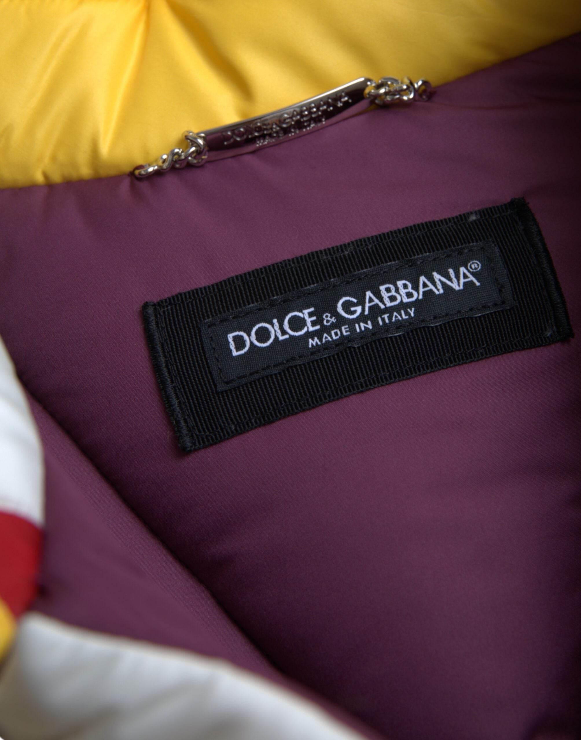 Dolce & Gabbana Multicolor Windbreaker Puffer Jacket Men - Hilstor