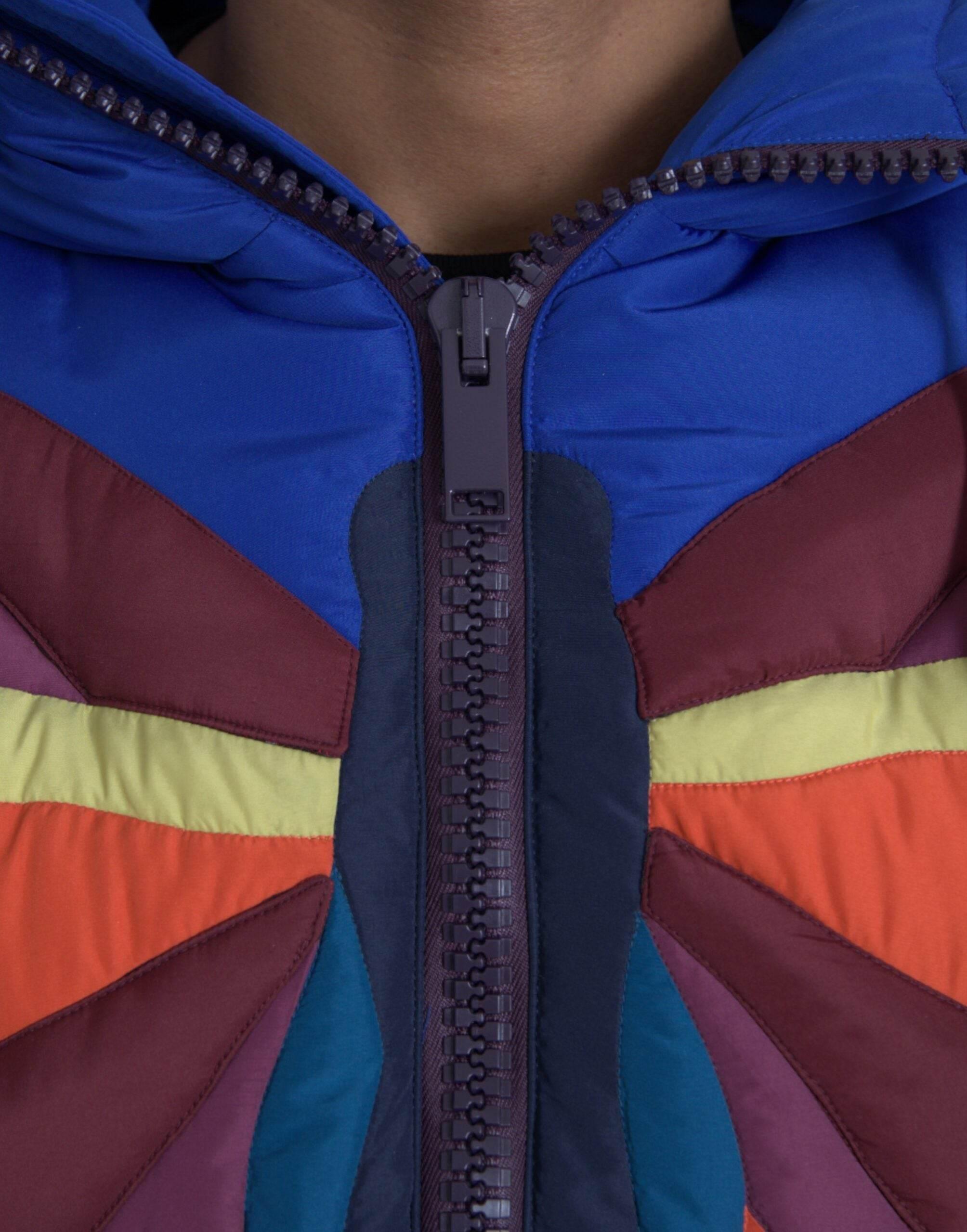 Dolce & Gabbana Multicolor Butterfly Hooded Puffer Jacket - Hilstor