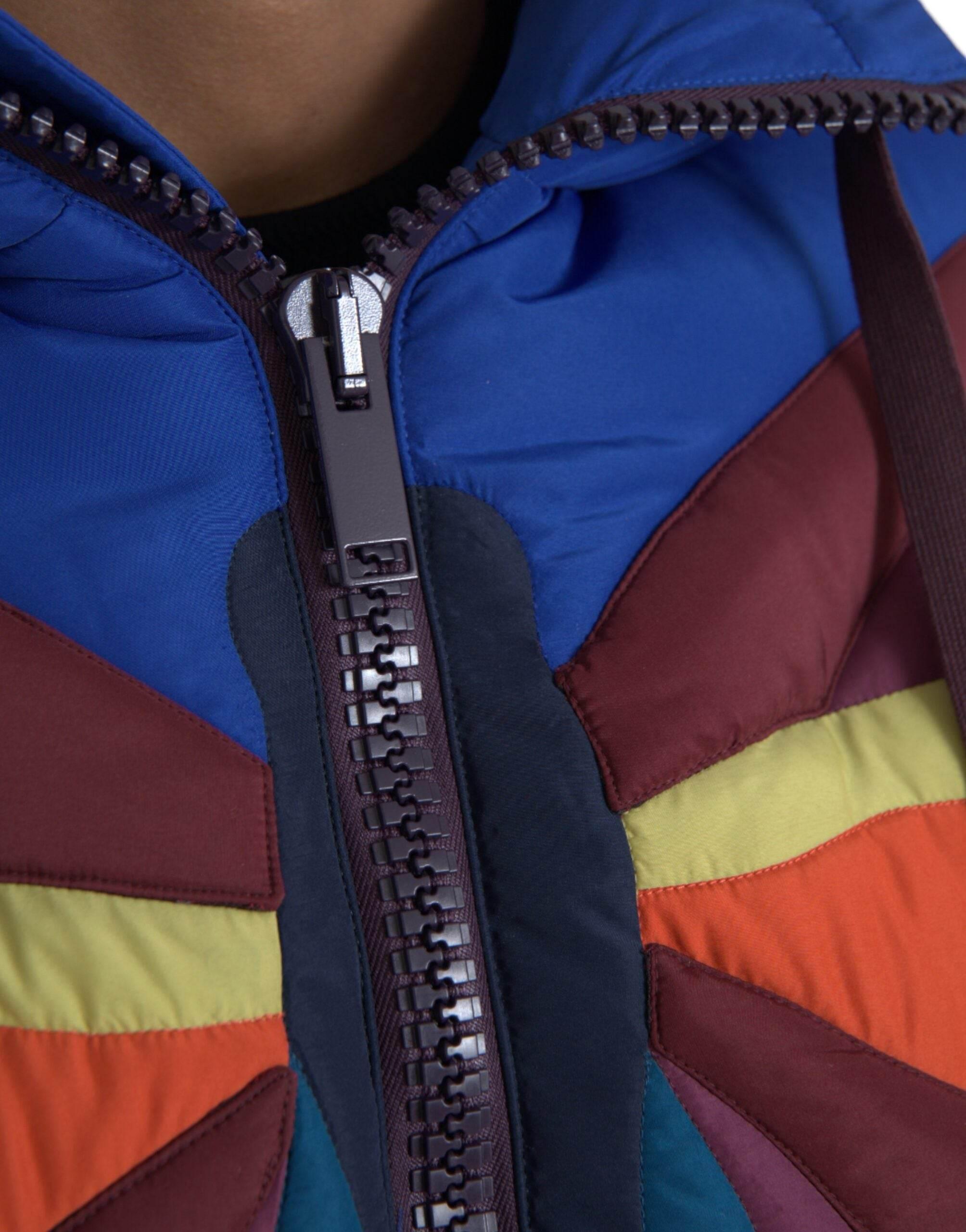 Dolce & Gabbana Multicolor Butterfly Hooded Puffer Jacket - Hilstor