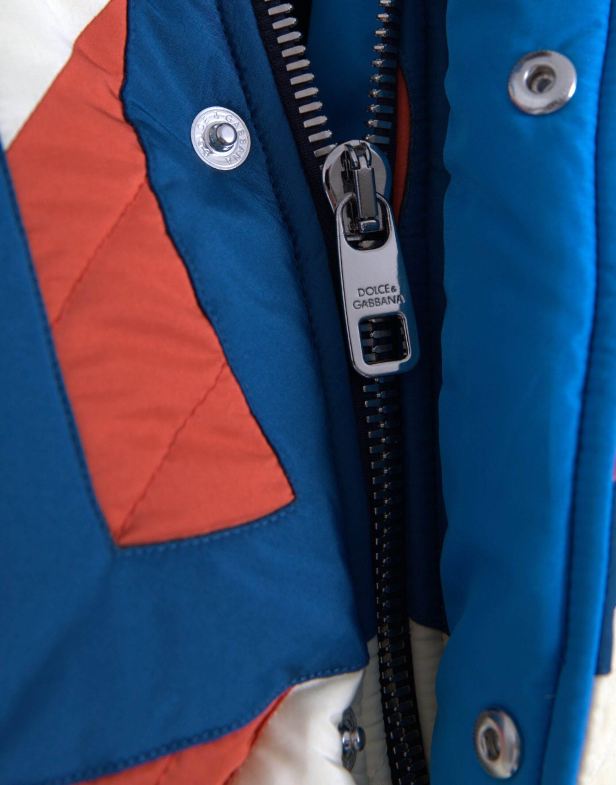 Dolce & Gabbana Multicolor Logo Windbreaker Puffer Jacket - Hilstor