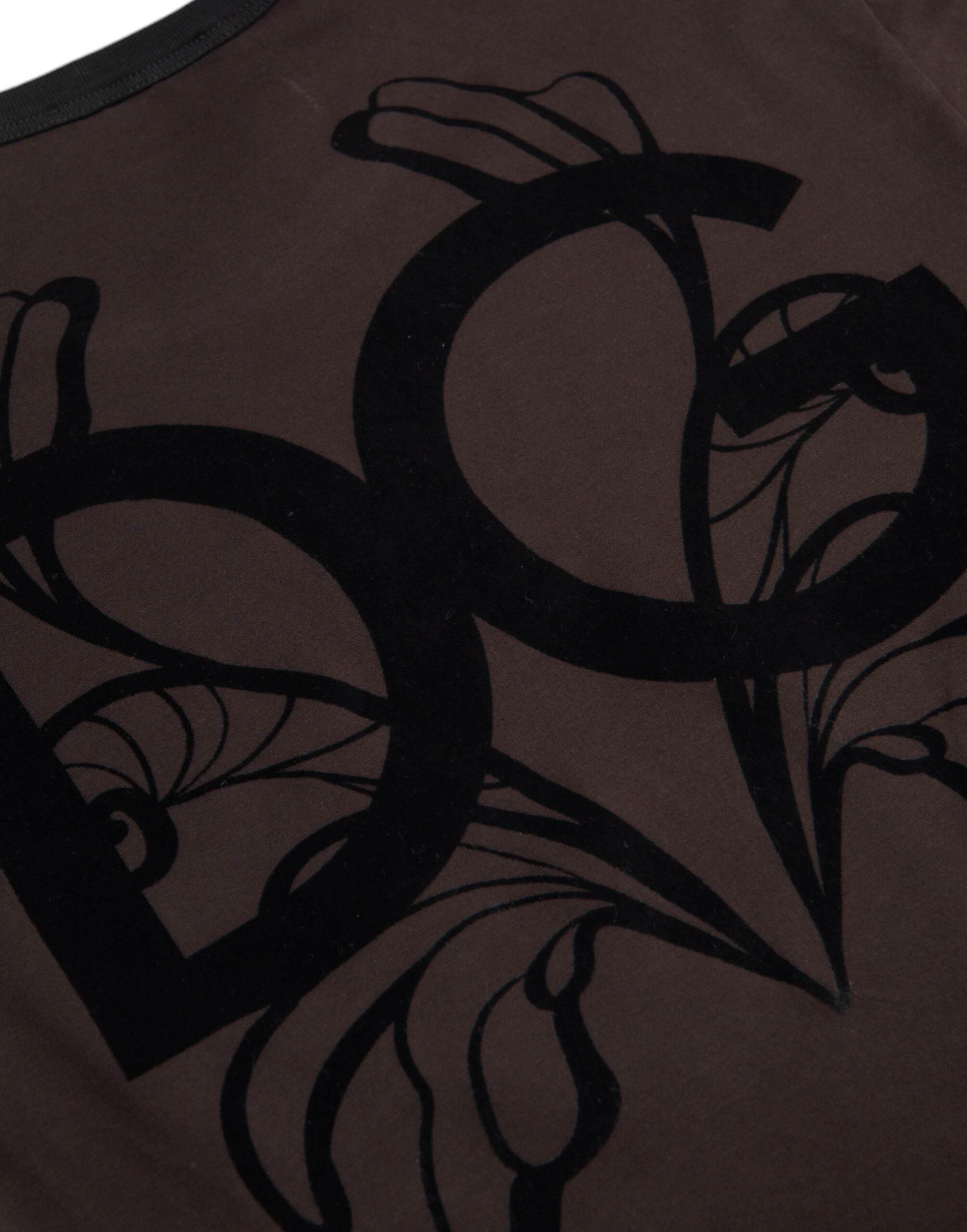 Dolce & Gabbana Brown DG Logo Crewneck Pullover Sweater - Hilstor