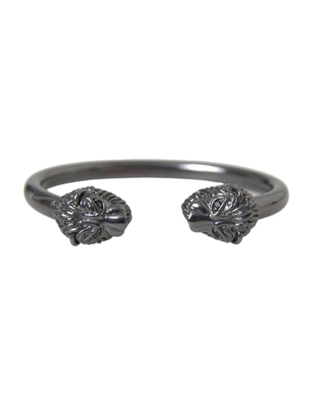 Nialaya Black Rhodium Lion Bangle Bracelet Women - Hilstor