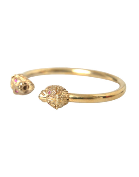 Nialaya Gold CZ Lion Bangle Bracelet Women - Hilstor