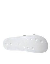 Dolce & Gabbana White Black Sandals Rubber Beachwear Shoes - Hilstor