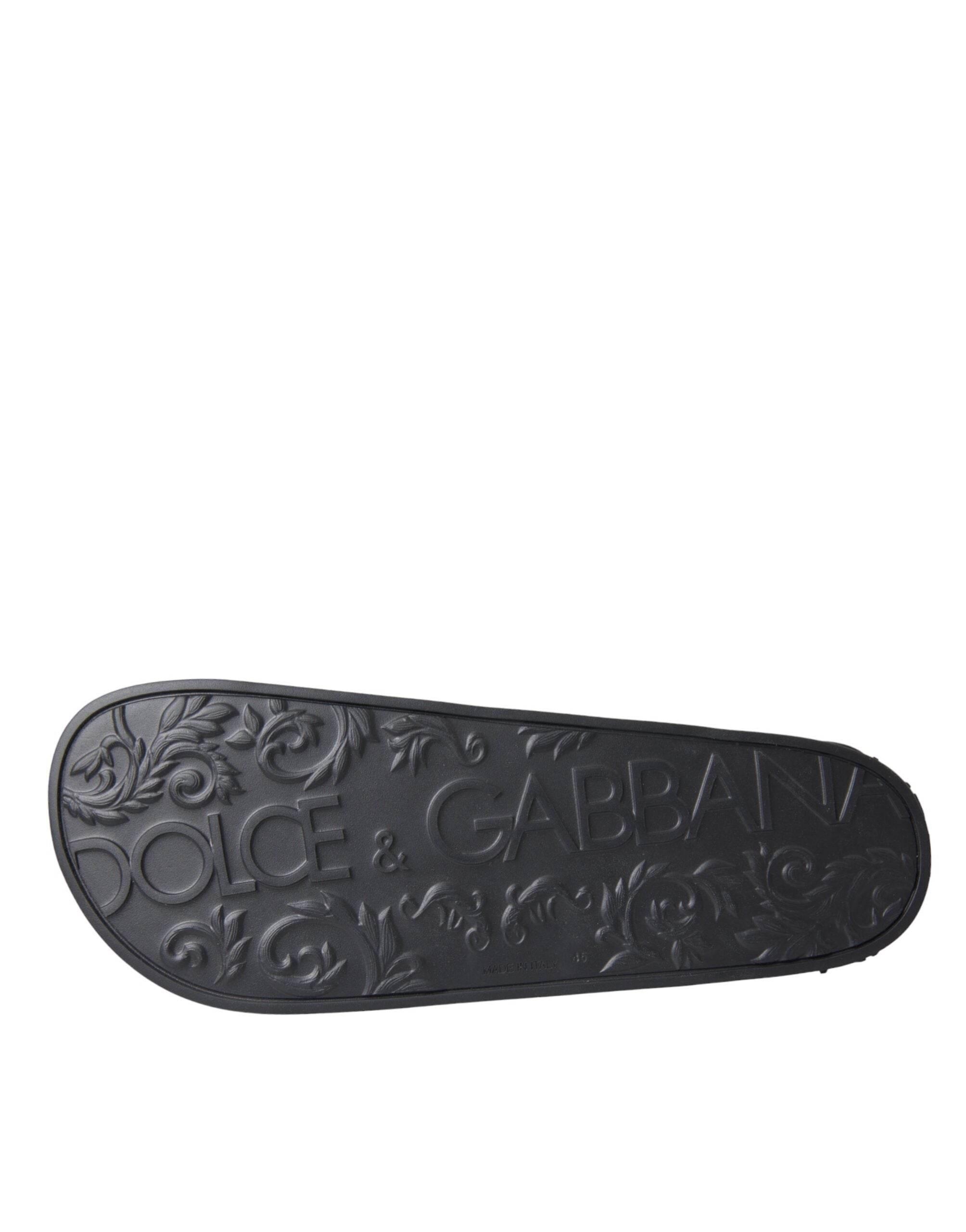 Dolce & Gabbana Multicolor Camouflage Leather Beachwear Men Shoes - Hilstor