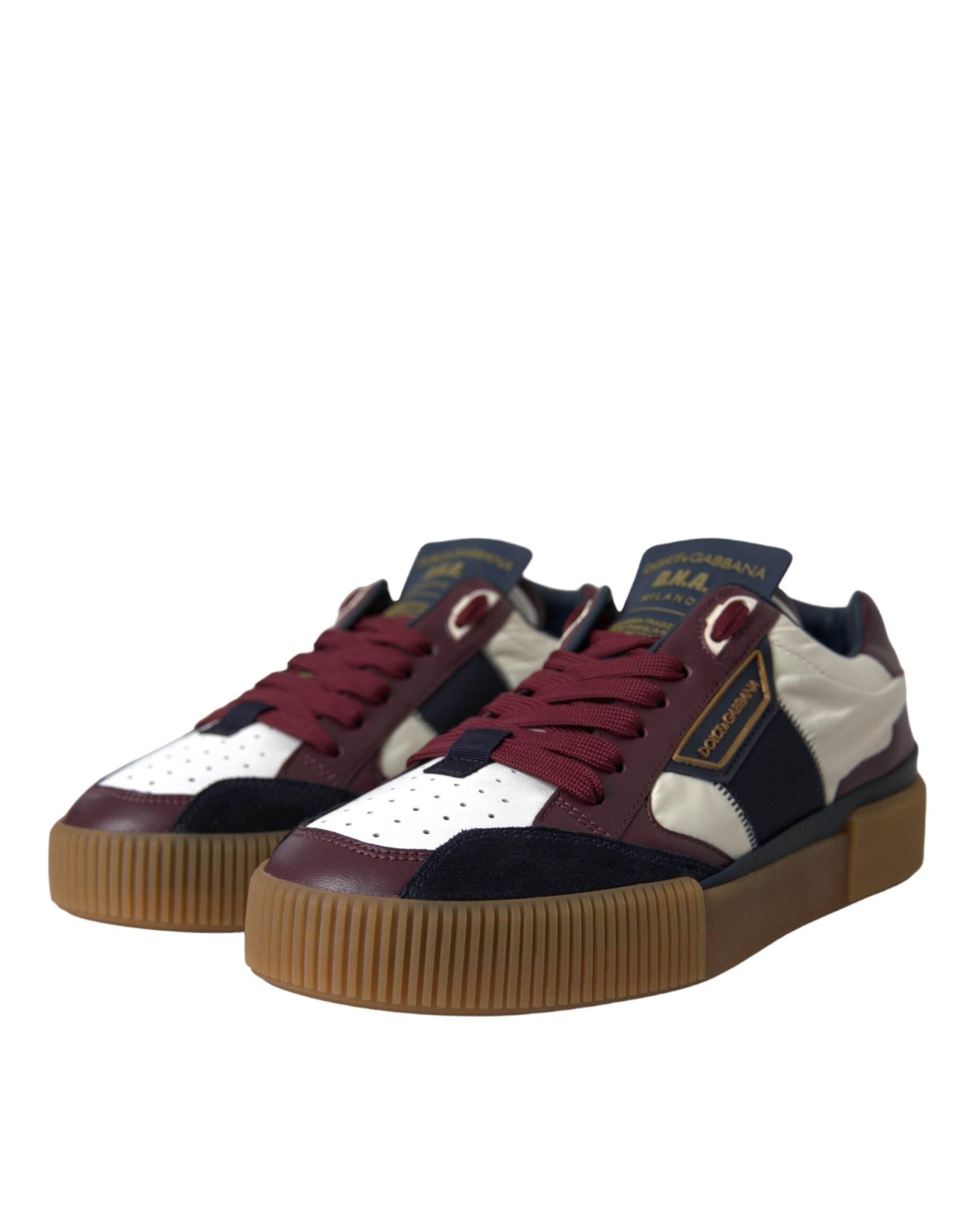 Dolce & Gabbana Multicolor Miami Leather Low Top Sneakers Shoes - Hilstor