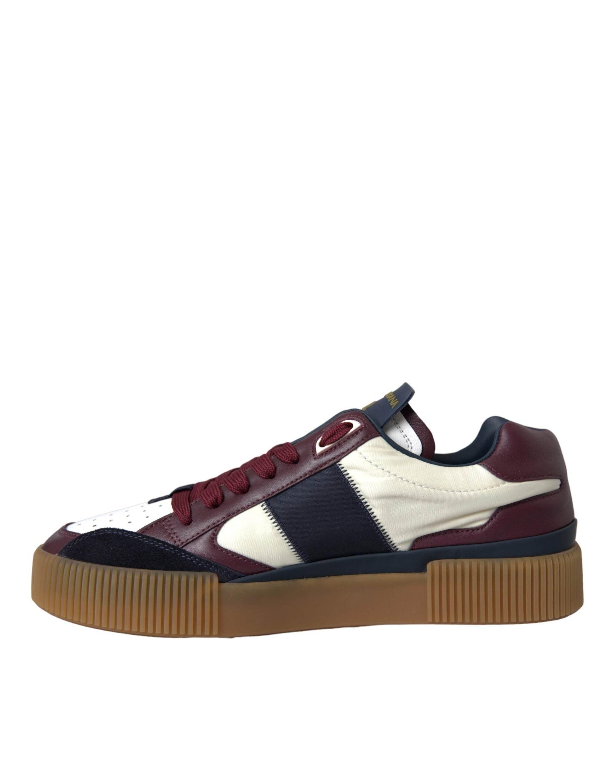 Dolce & Gabbana Multicolor Miami Leather Low Top Sneakers Shoes - Hilstor