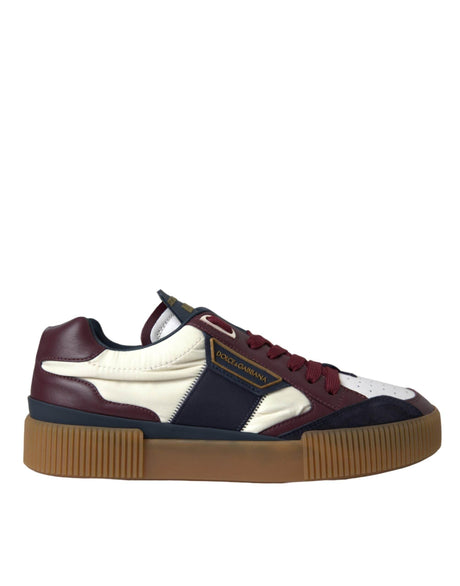 Dolce & Gabbana Multicolor Miami Leather Low Top Sneakers Shoes - Hilstor