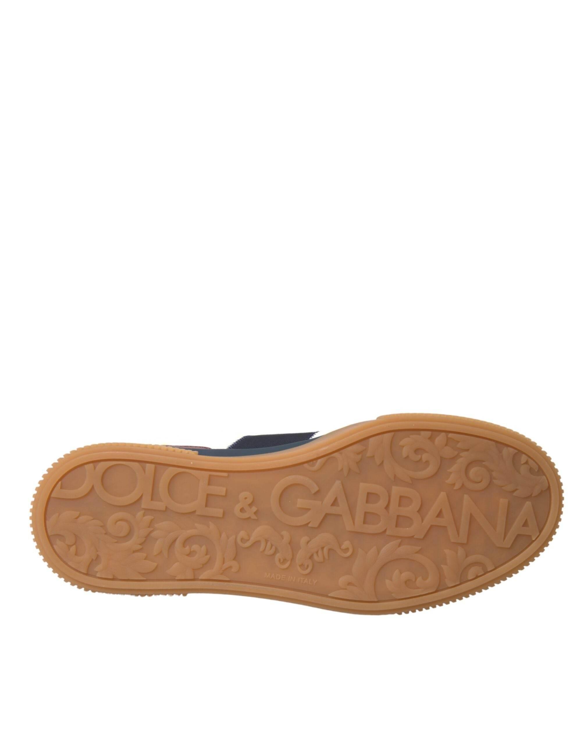 Dolce & Gabbana Multicolor Miami Leather Low Top Sneakers Shoes - Hilstor