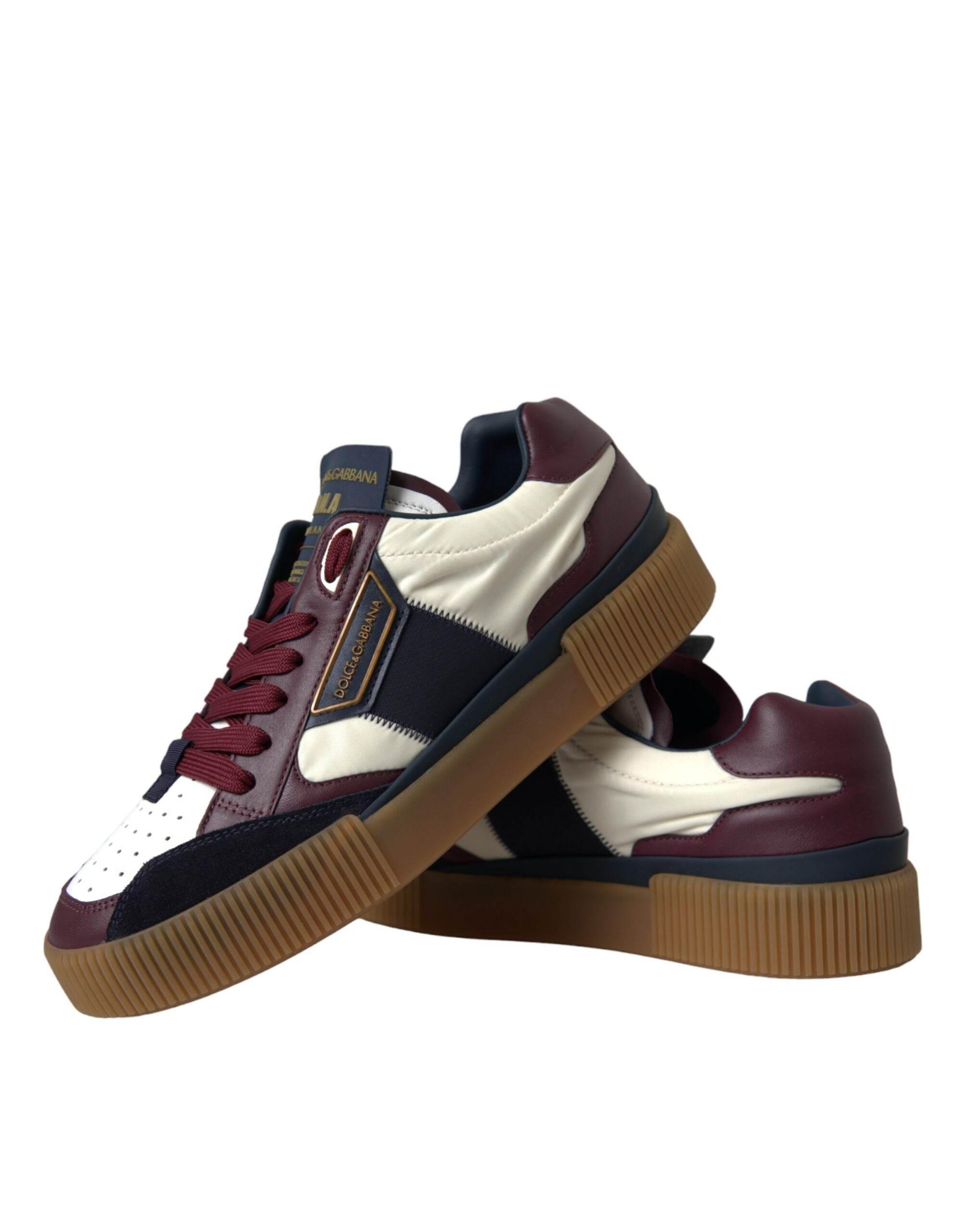 Dolce & Gabbana Multicolor Miami Leather Low Top Sneakers Shoes - Hilstor