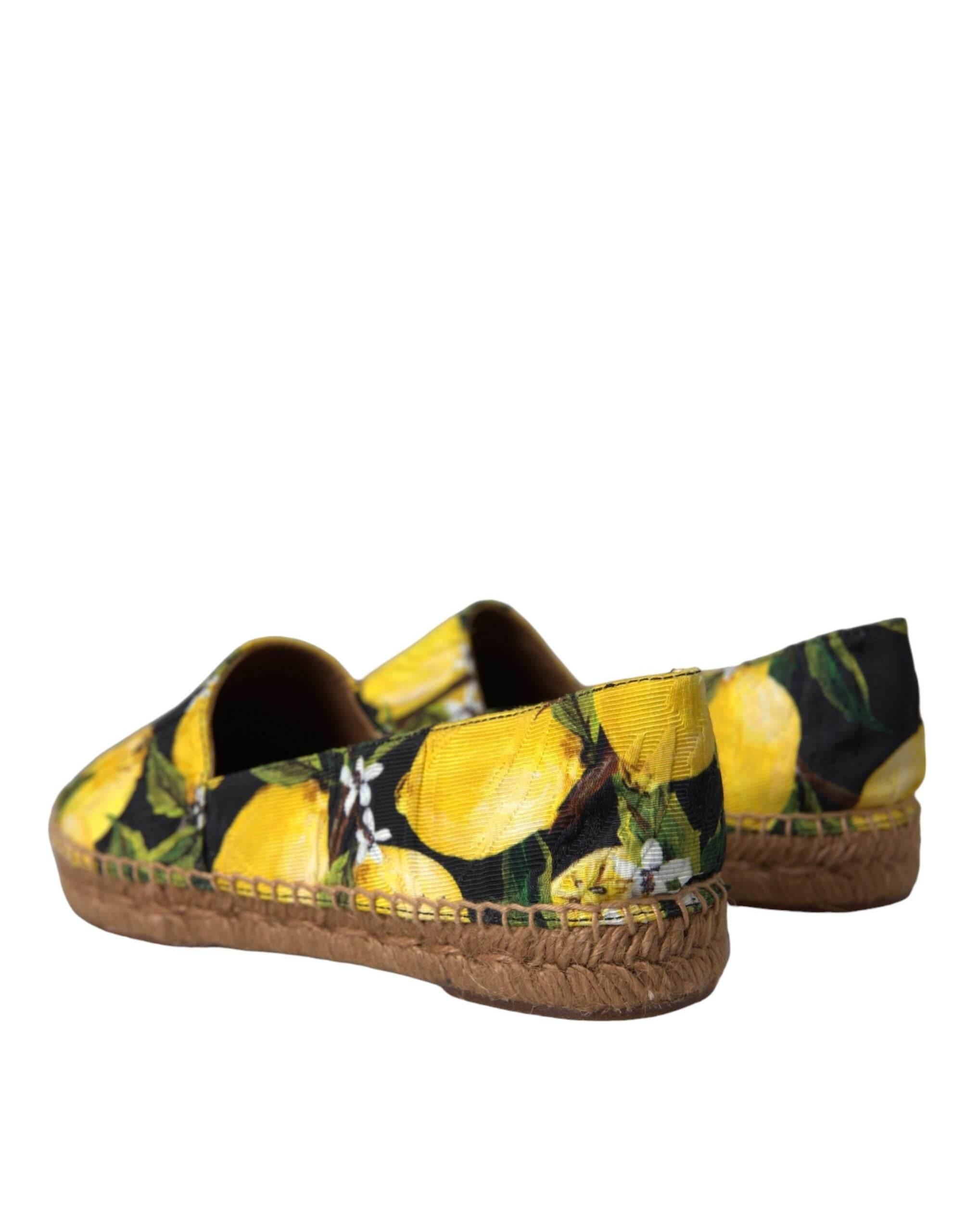 Dolce & Gabbana Multicolor Lemon Slip On Espadrilles Shoes - Hilstor