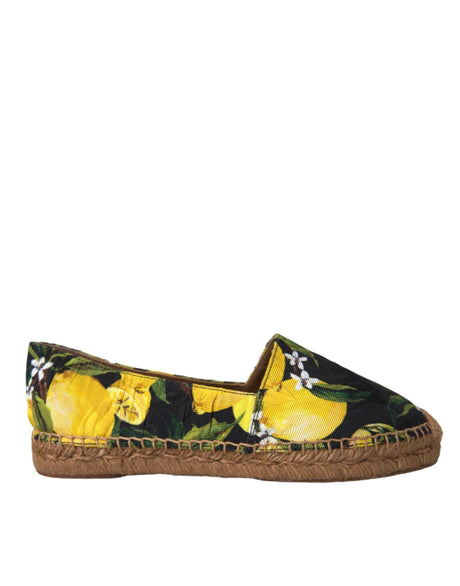 Dolce & Gabbana Multicolor Lemon Slip On Espadrilles Shoes - Hilstor