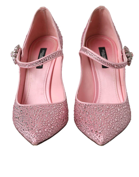 Dolce & Gabbana Pink Strass Crystal Heels Pumps Shoes - Hilstor