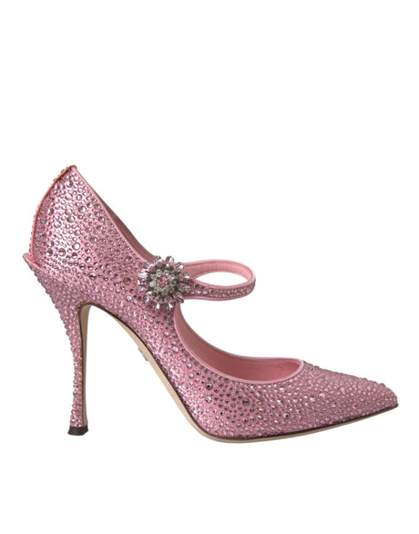 Dolce & Gabbana Pink Strass Crystal Heels Pumps Shoes - Hilstor