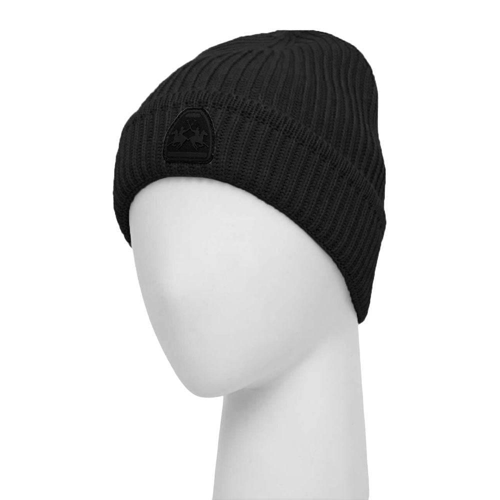 La Martina Black Acrylic Men Beanie - Hilstor