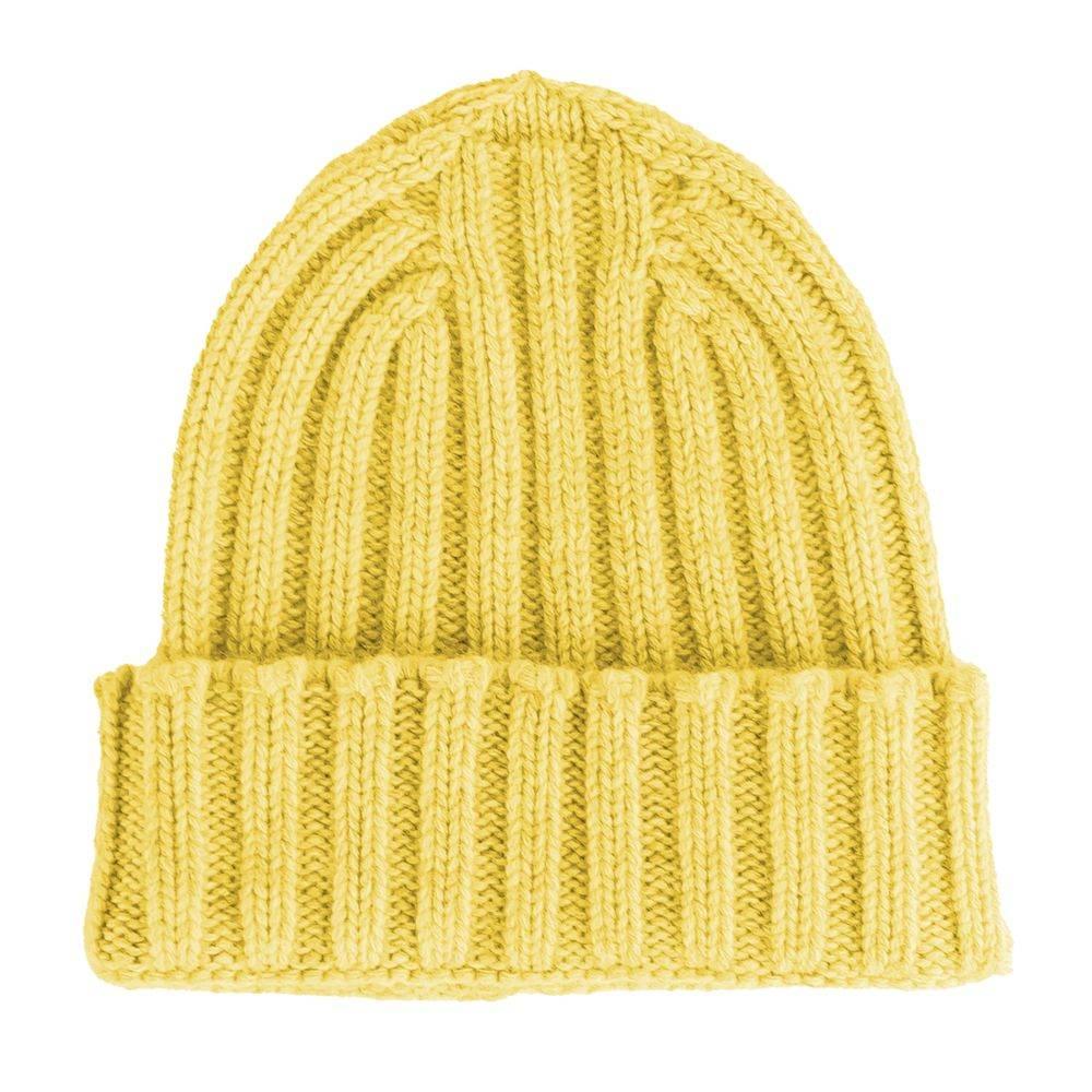 Made in Italy Yellow Cashmere Hats & Cap - Hilstor