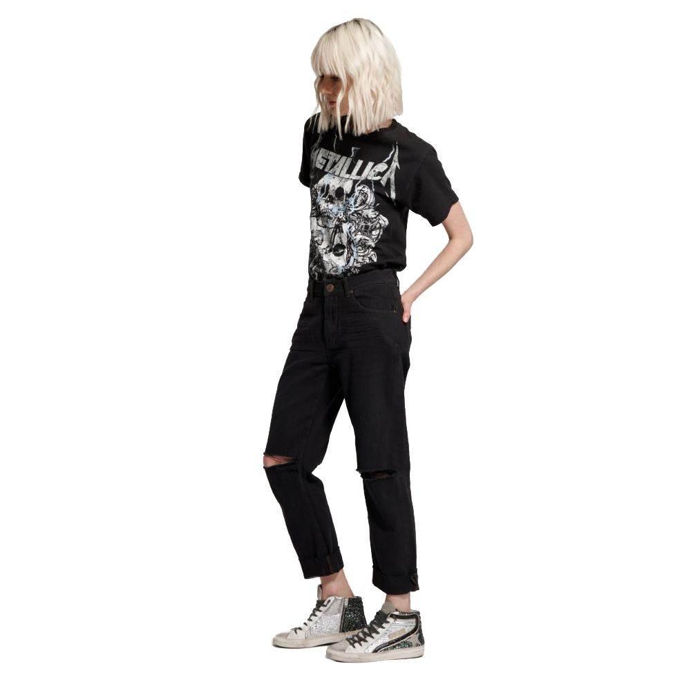 One Teaspoon Black Cotton Jeans & Pant - Hilstor