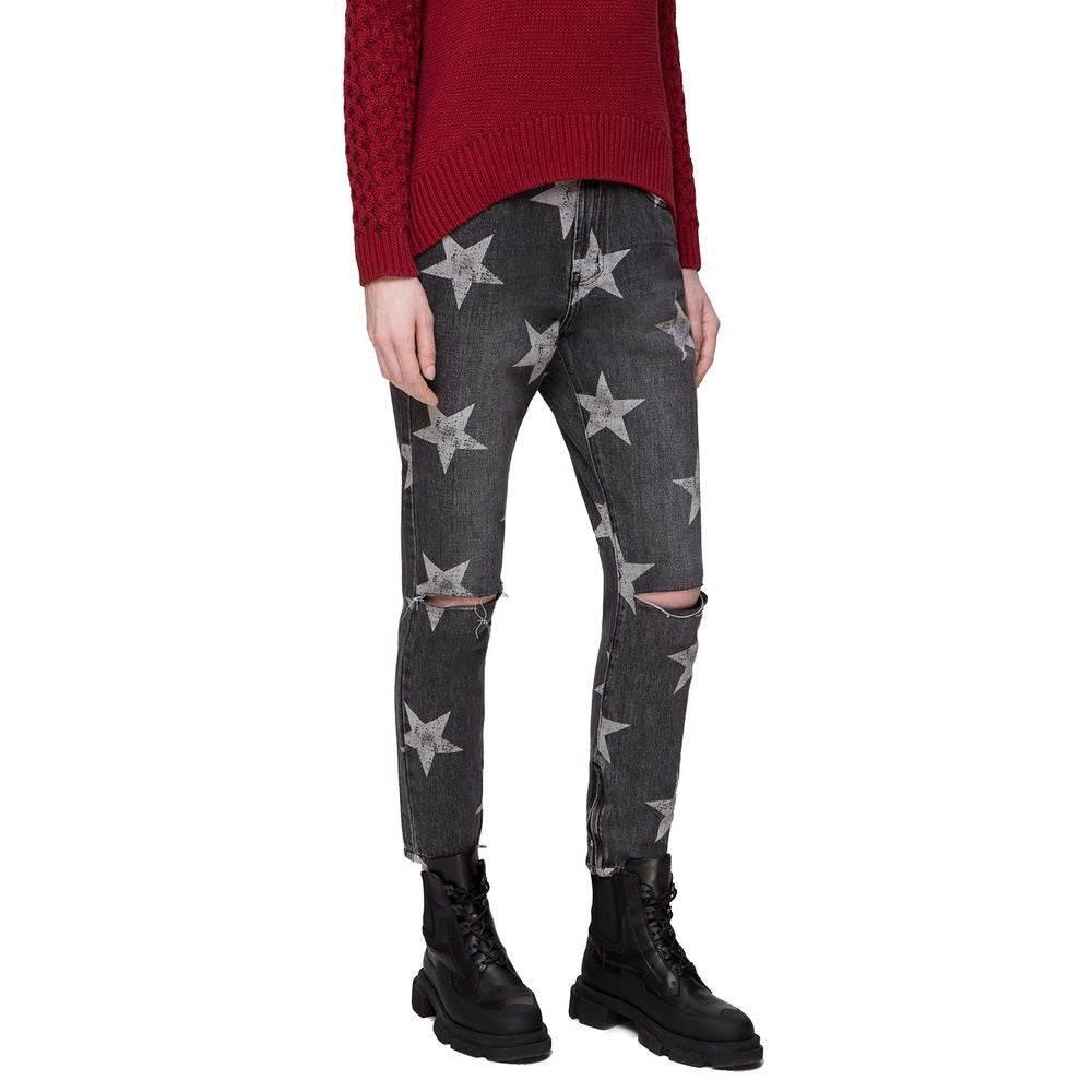 One Teaspoon Gray Cotton Women Jeans - Hilstor
